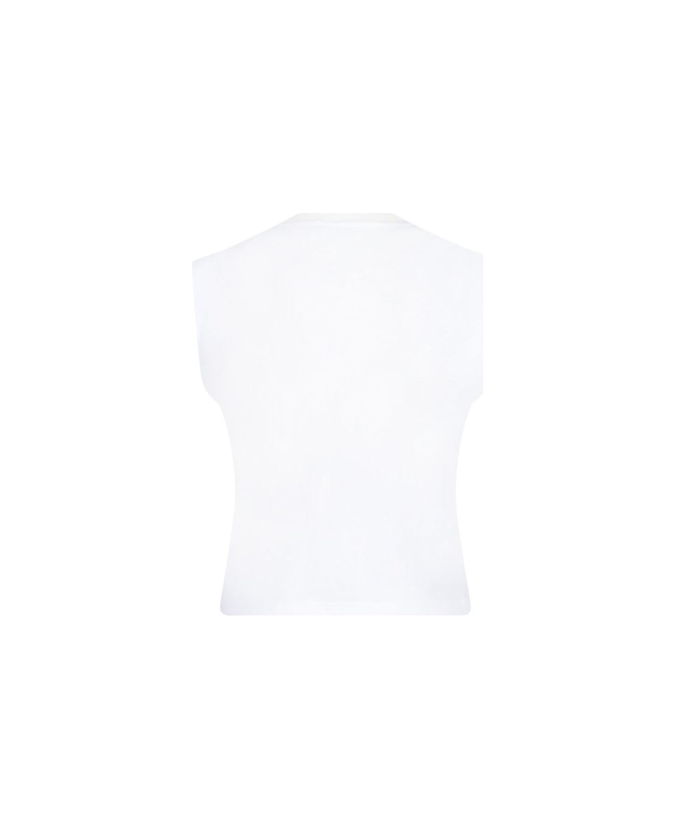 Alaia Logo T-shirt - Blanc Noir