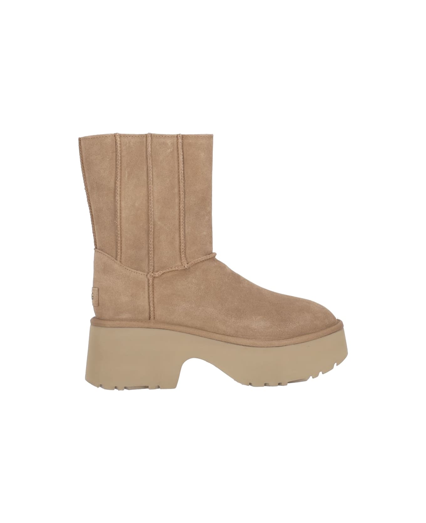 UGG 'classic Twin Seam New Heights' Ankle Boots - Beige