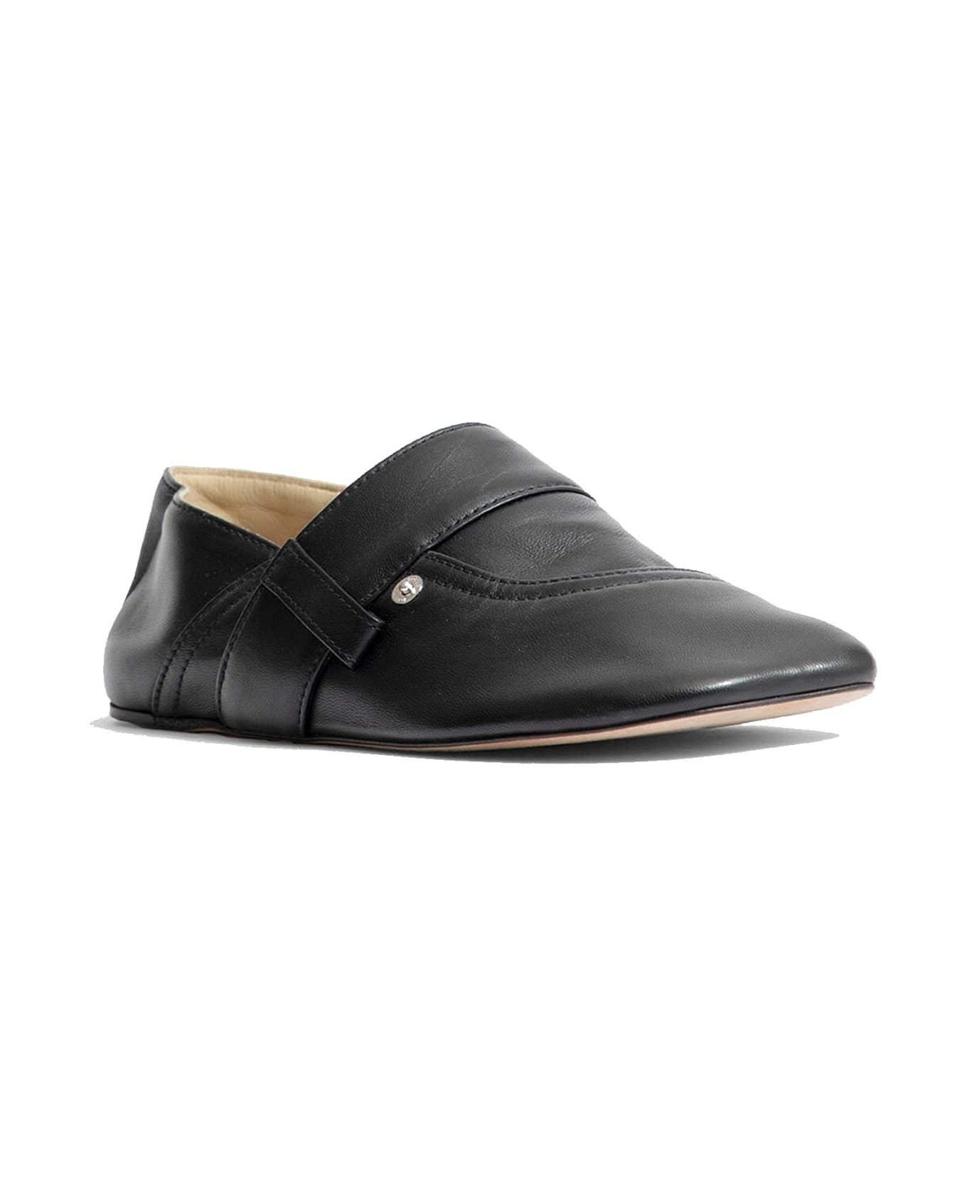 Loewe Toy Pocket Leather Slippers - Black