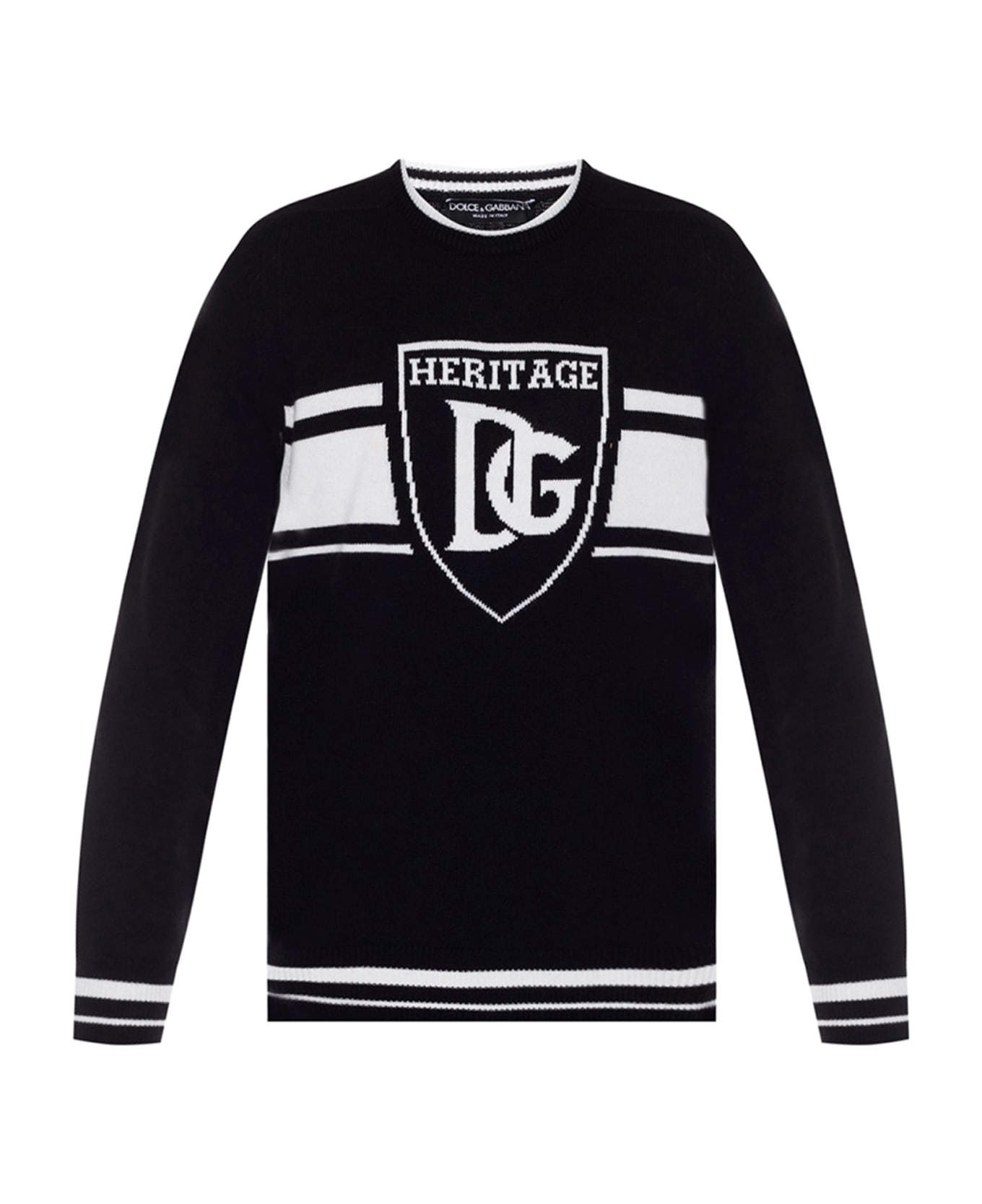 Dolce & Gabbana Logo Cashmere Sweater - Black ニットウェア