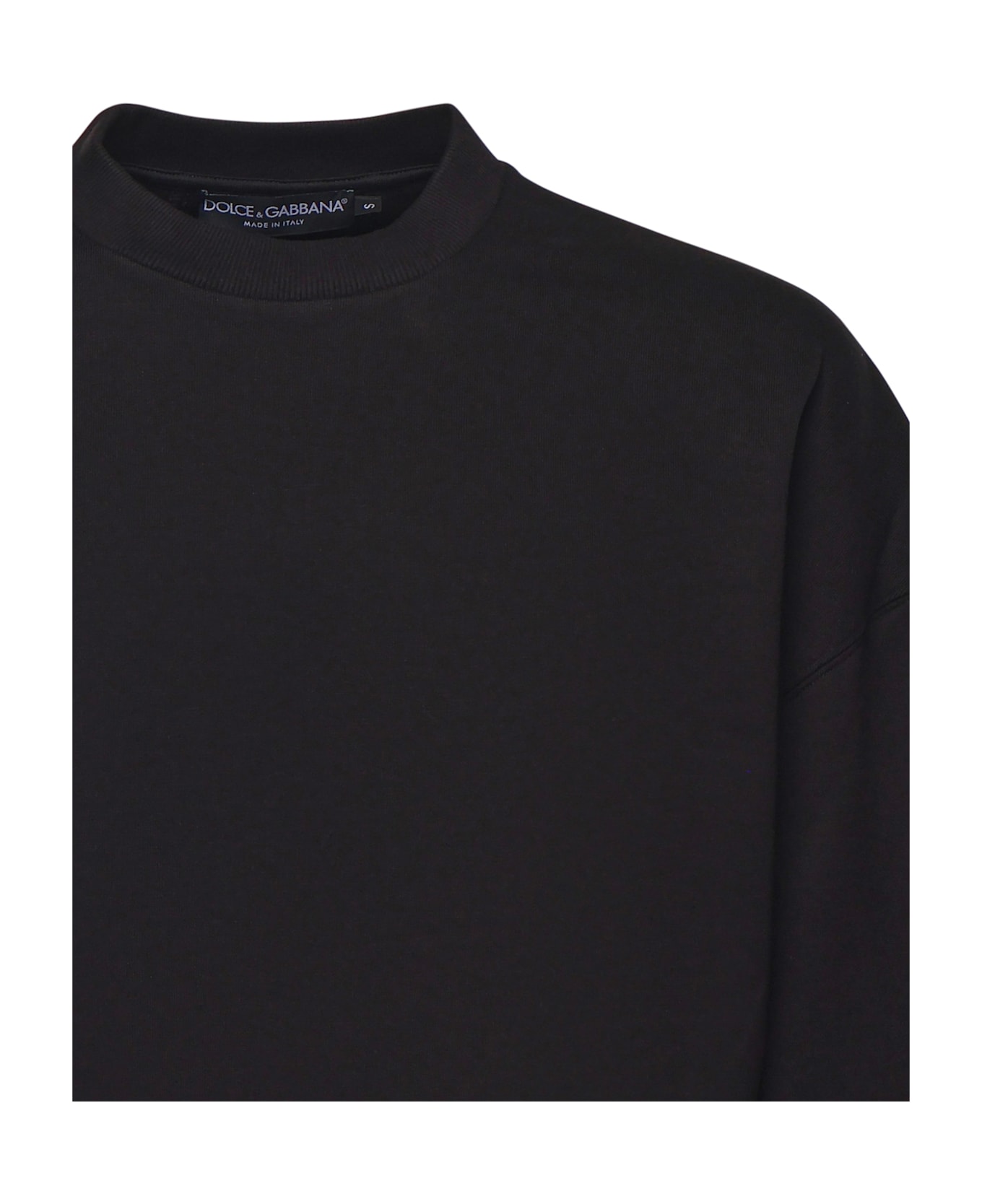 Dolce & Gabbana Oversized Cotton Sweatshirt - BLACK フリース