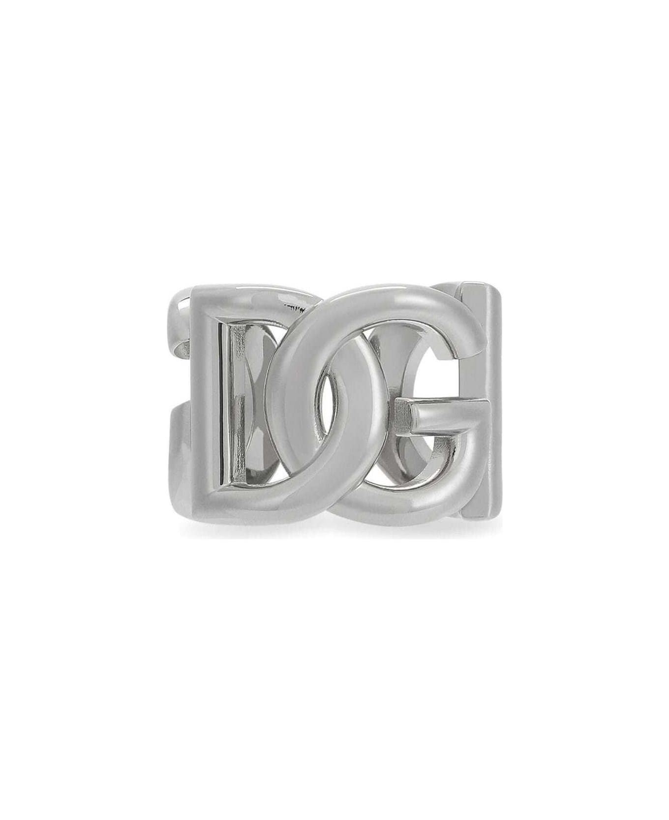 Dolce & Gabbana Dg Logo Ring - Argento palladio