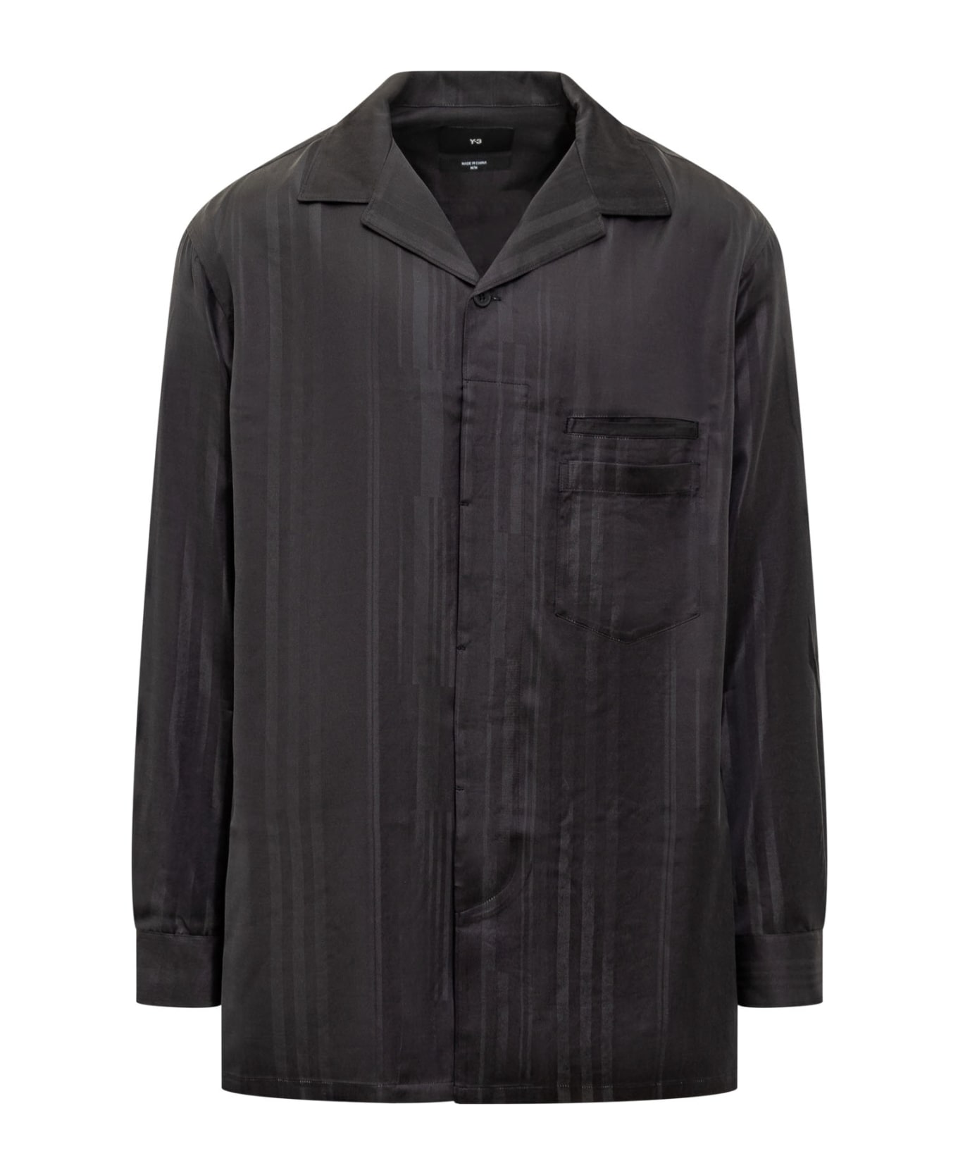 Y-3 Oversize Fit Shirt With Logo - BLACK