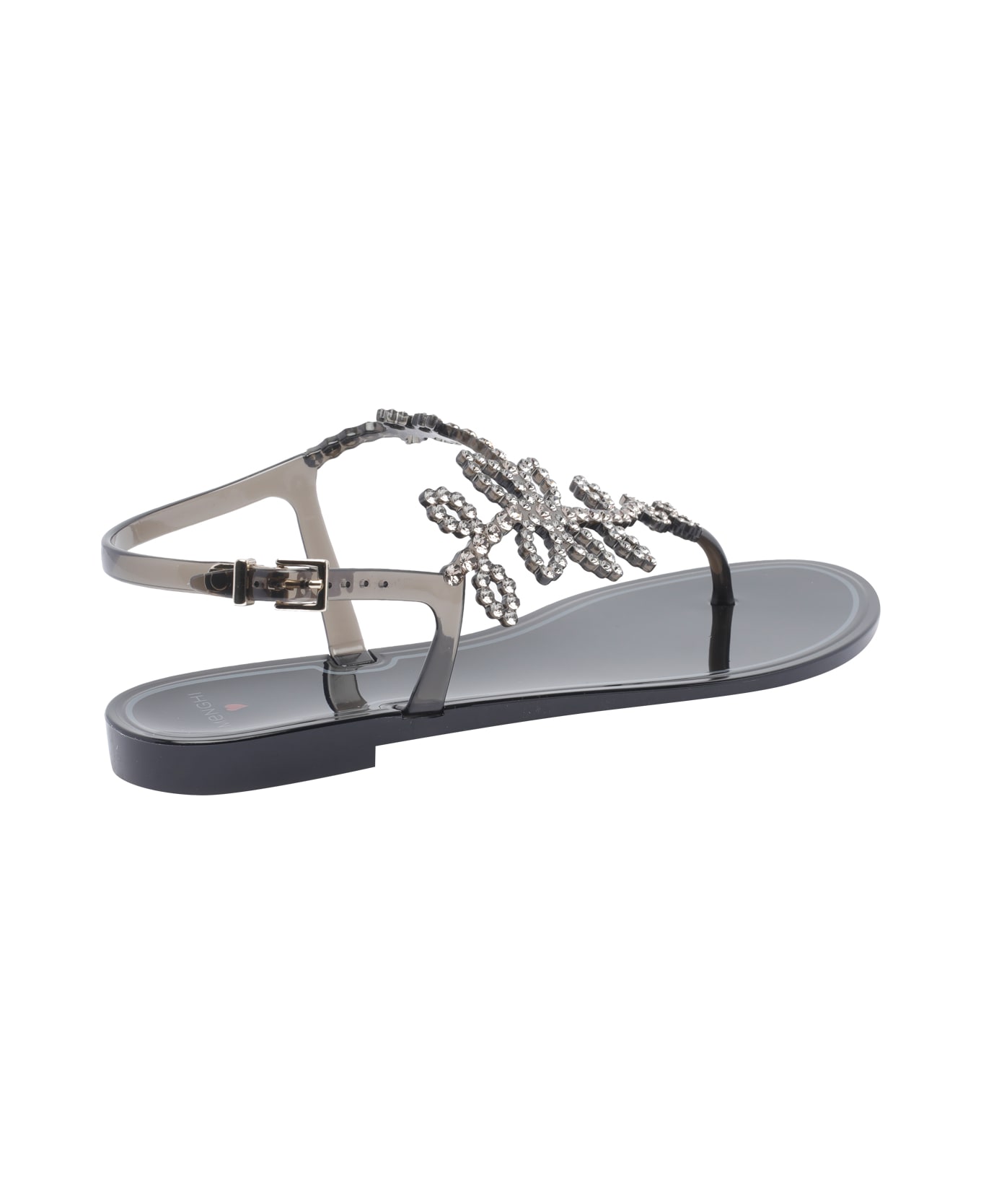 Menghi Rubber Sandals - Black