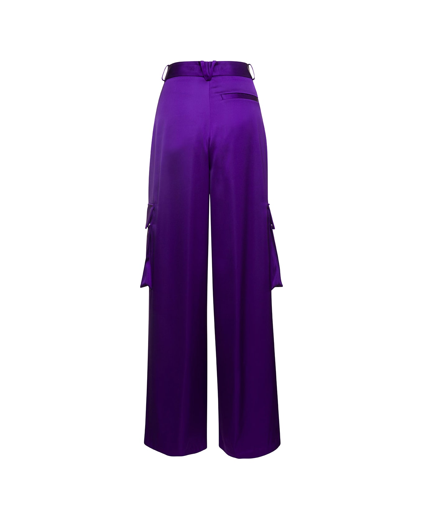Versace Satin Cargo Pants Look17 - Viola