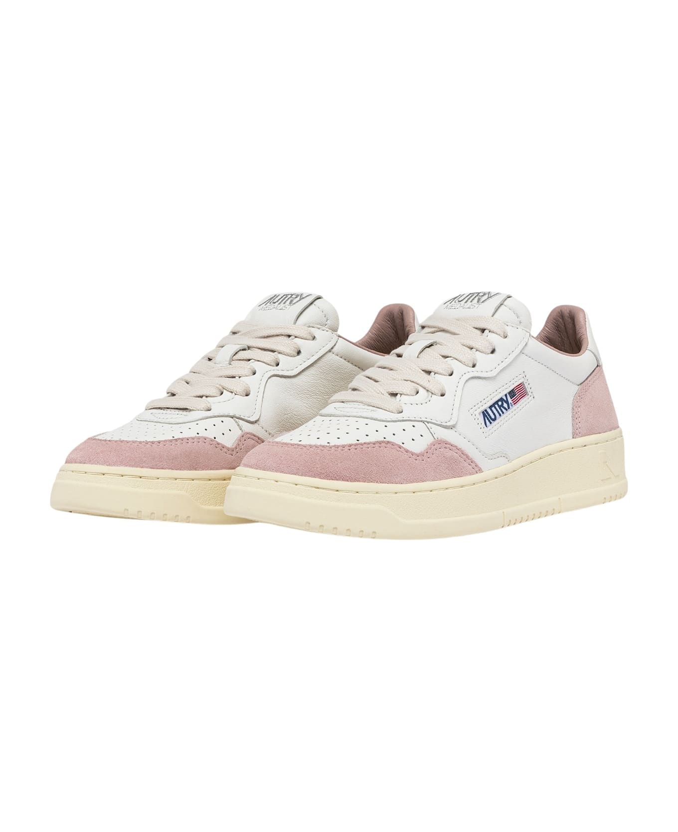 Autry Medalist Low Goat Suede Wht Powder - Wht Powder