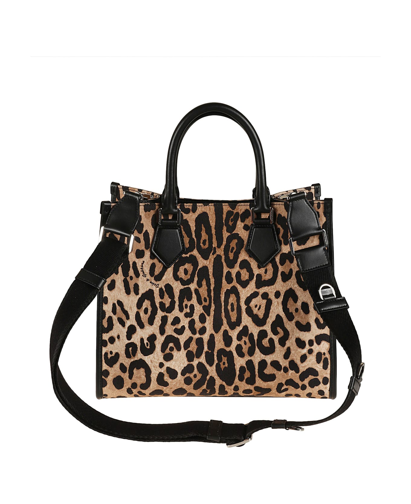 Dolce & Gabbana Logo Plaque Tote - leopard print