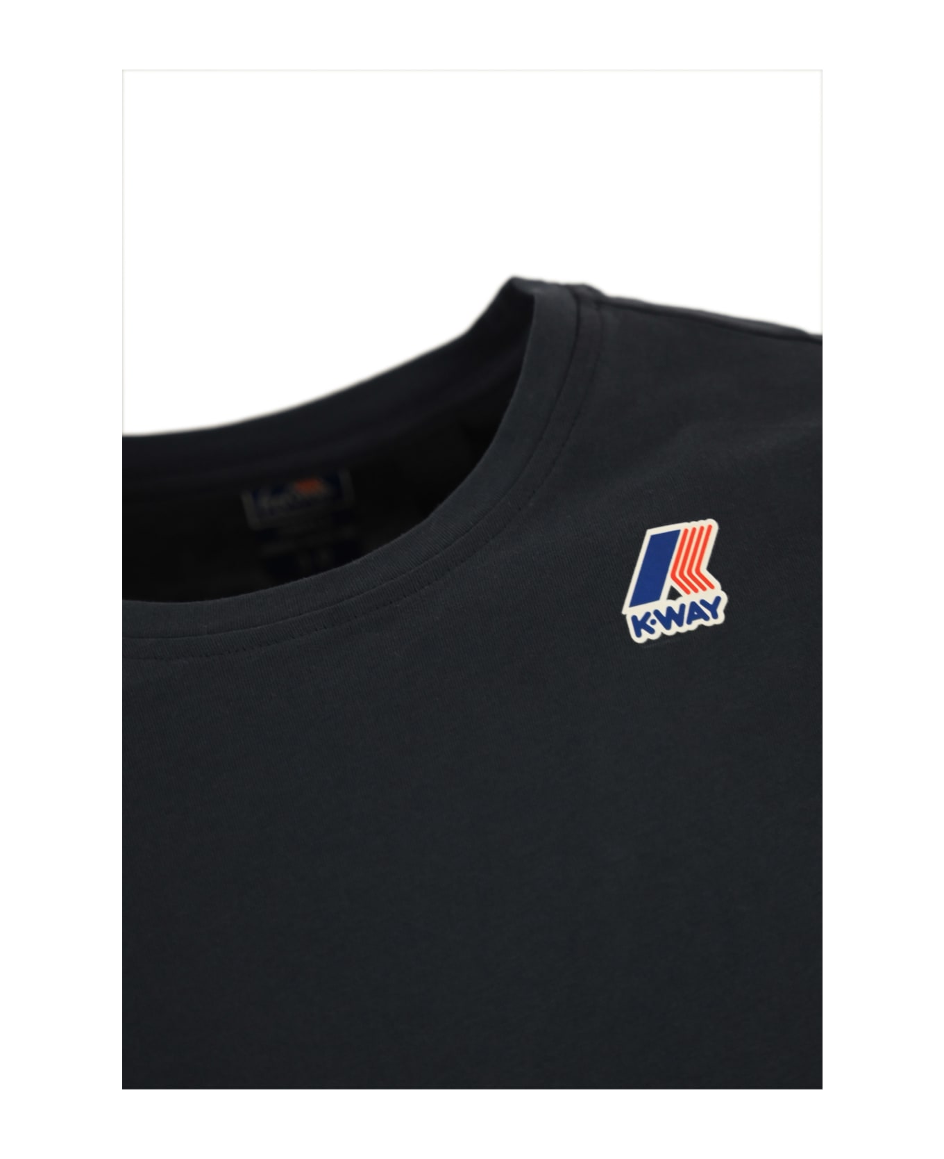 K-Way T-shirt With Logo - Blue depth