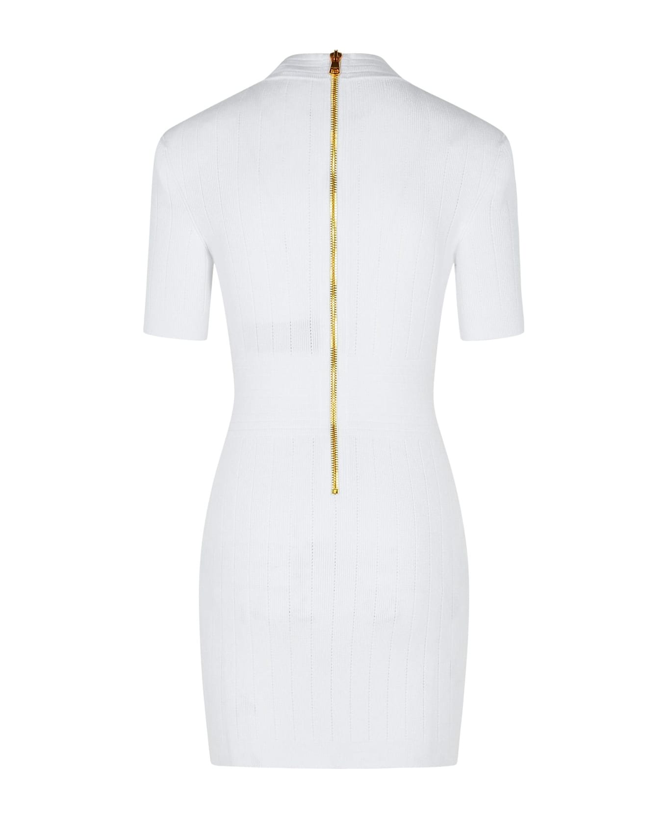 Balmain White Viscose Blend Dress - White