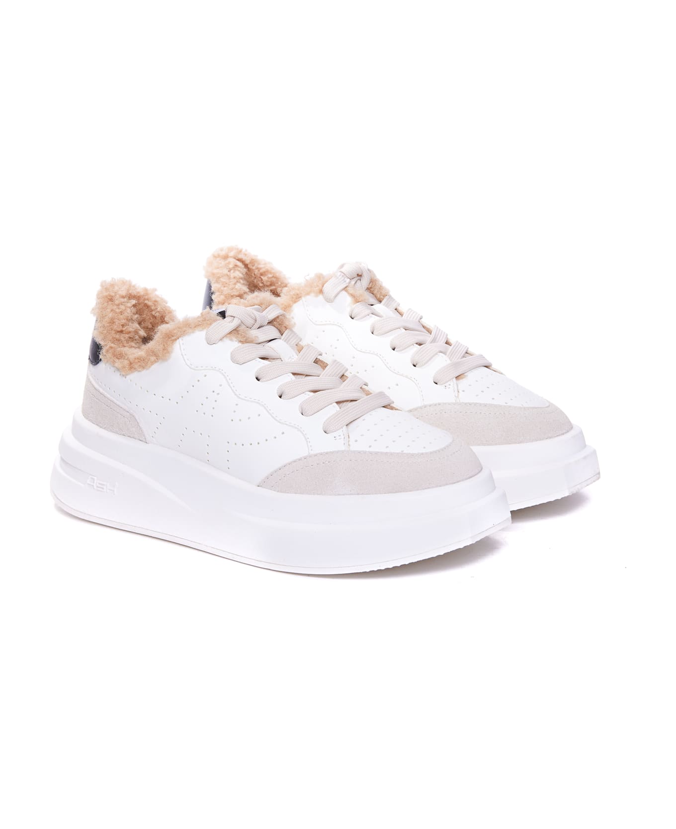 Ash Impuls Fur Sneakers - White