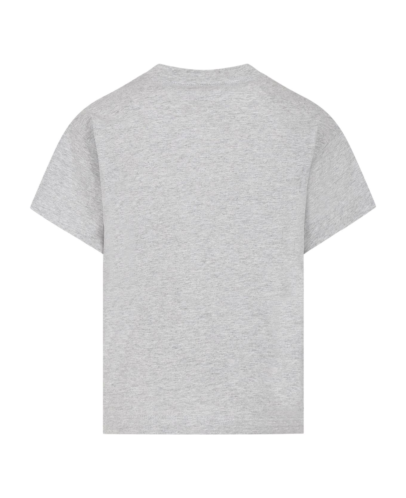 Fendi Grey T-shirt For Kids With Logo - Grey
