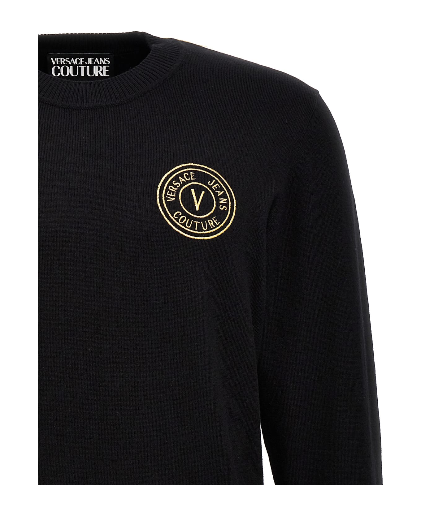 Versace Jeans Couture Cotton-blend Sweater - black ニットウェア