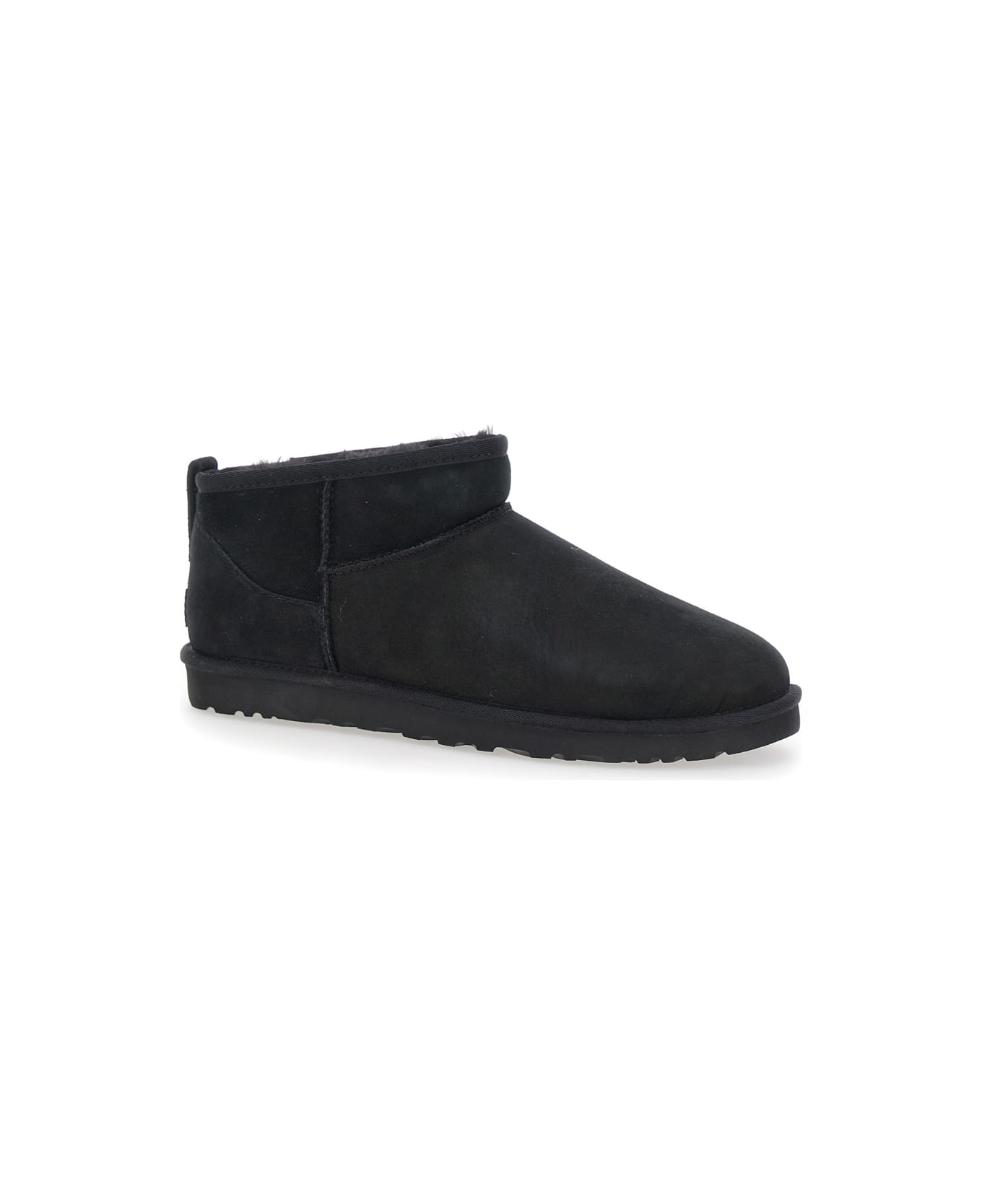 UGG 'ultra Mini' Black Boots In Suede Woman - Black