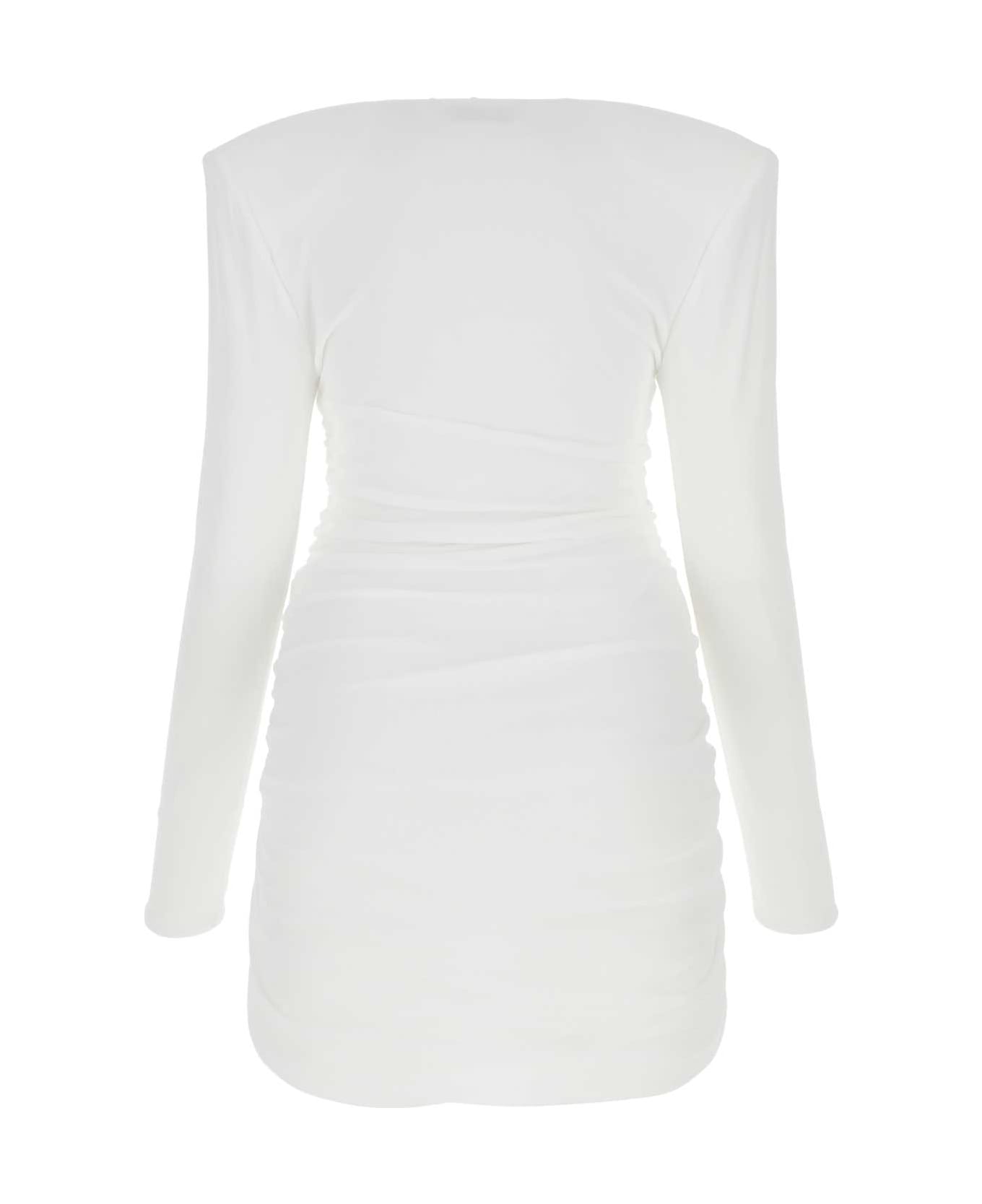 Alexandre Vauthier White Viscose Blend Mini Dress - WHITE
