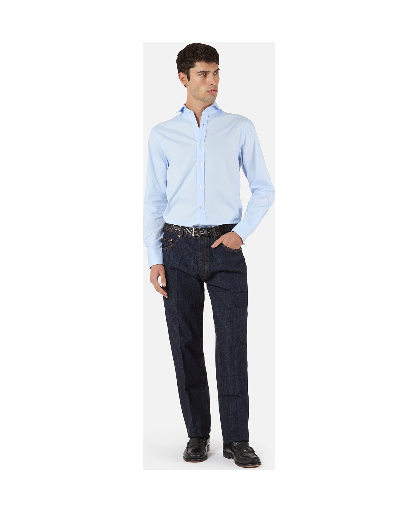 doppiaa Aalassio French Collar Oxford Shirt