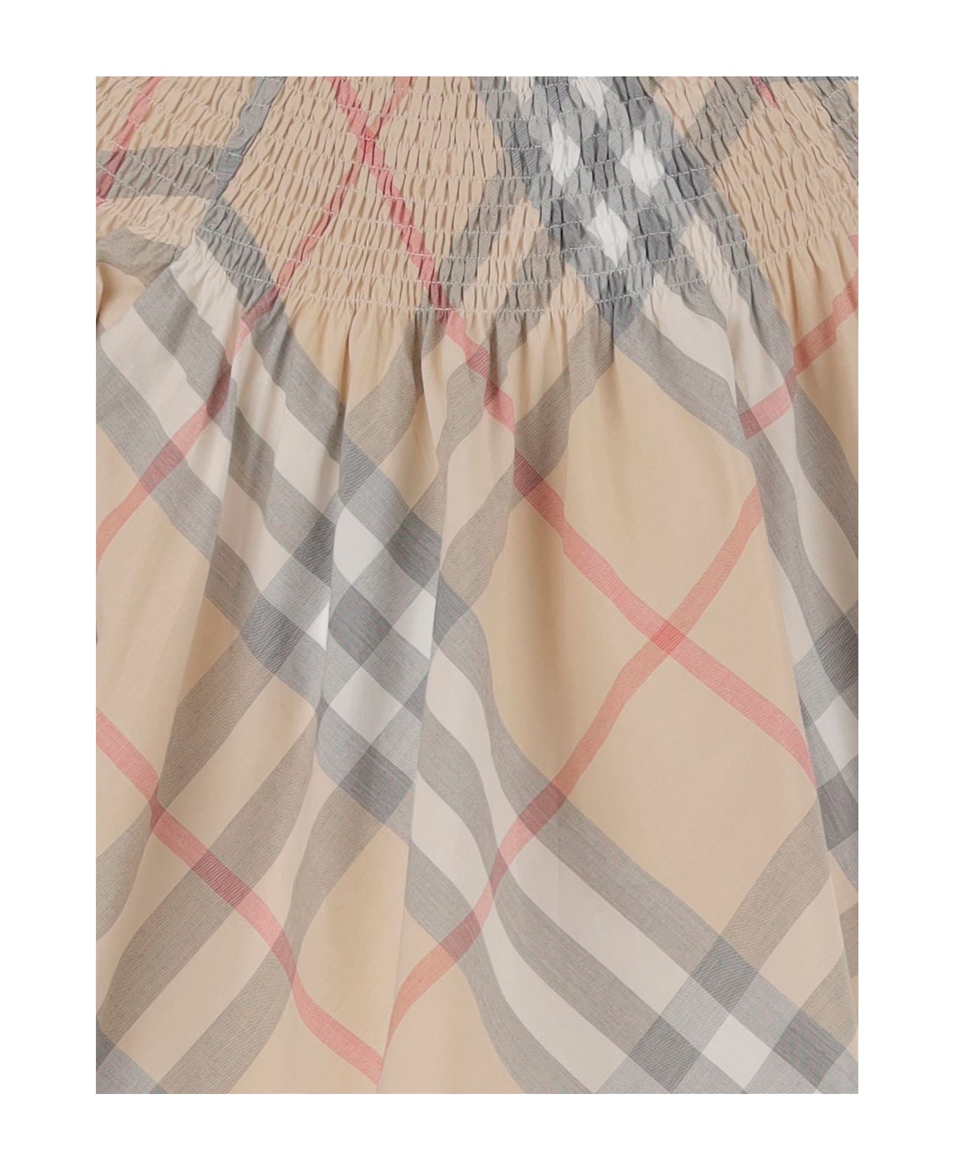 Burberry Cotton Check Dress - Red
