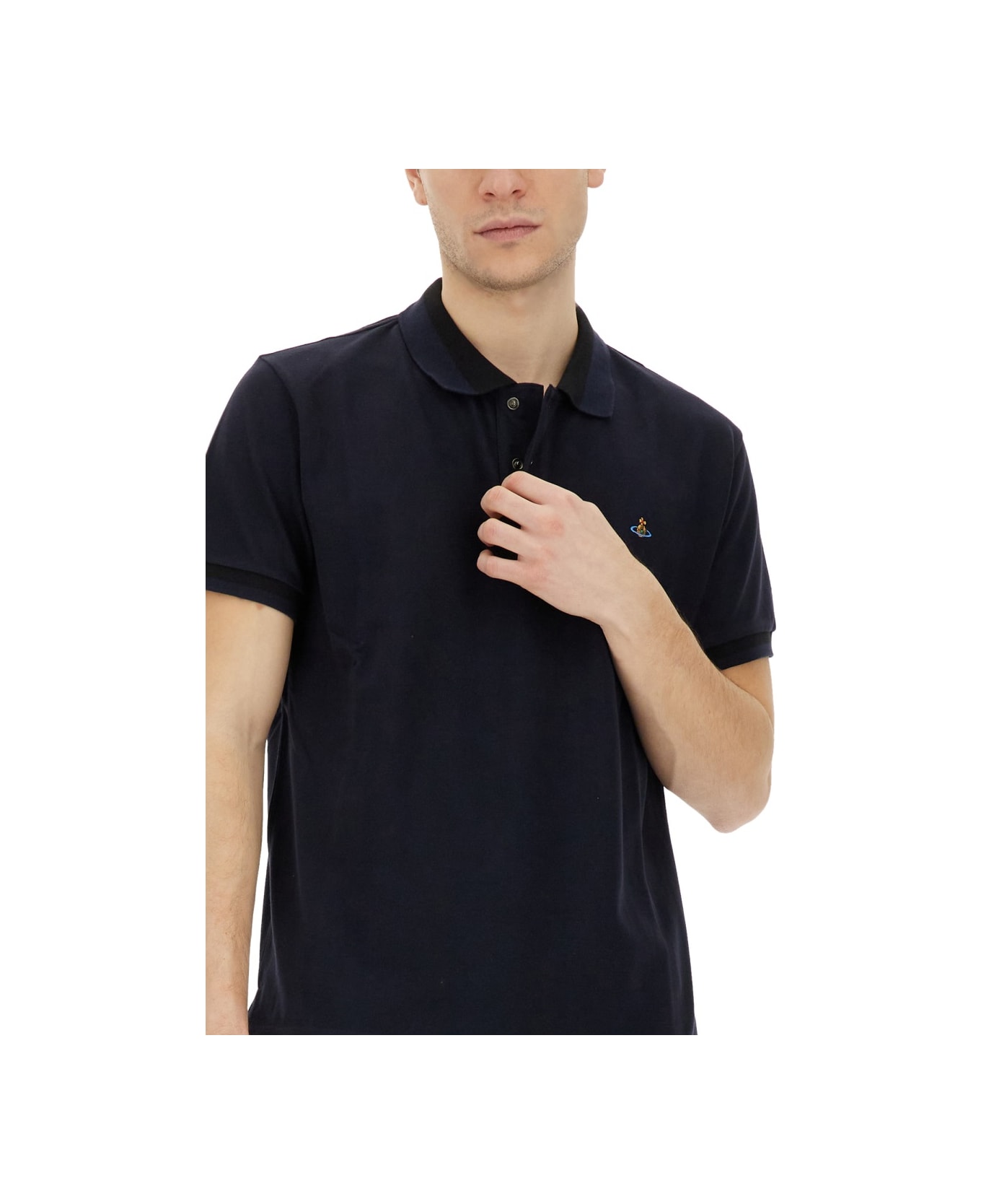 Vivienne Westwood Polo With Logo - NAVY ポロシャツ