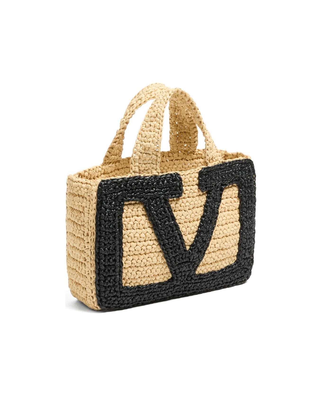 Valentino Garavani Viva Superstar Crochet Small Tote Bag - Black