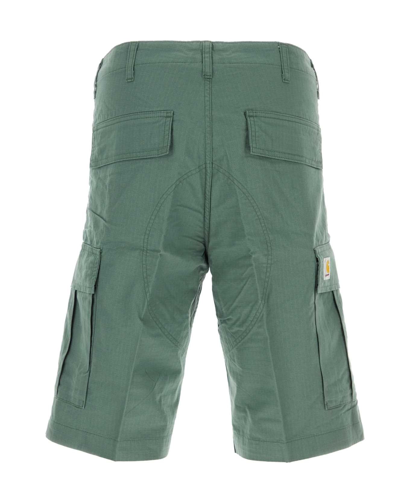 Carhartt Green Cotton Regular Cargo Short - DUCKGREEN