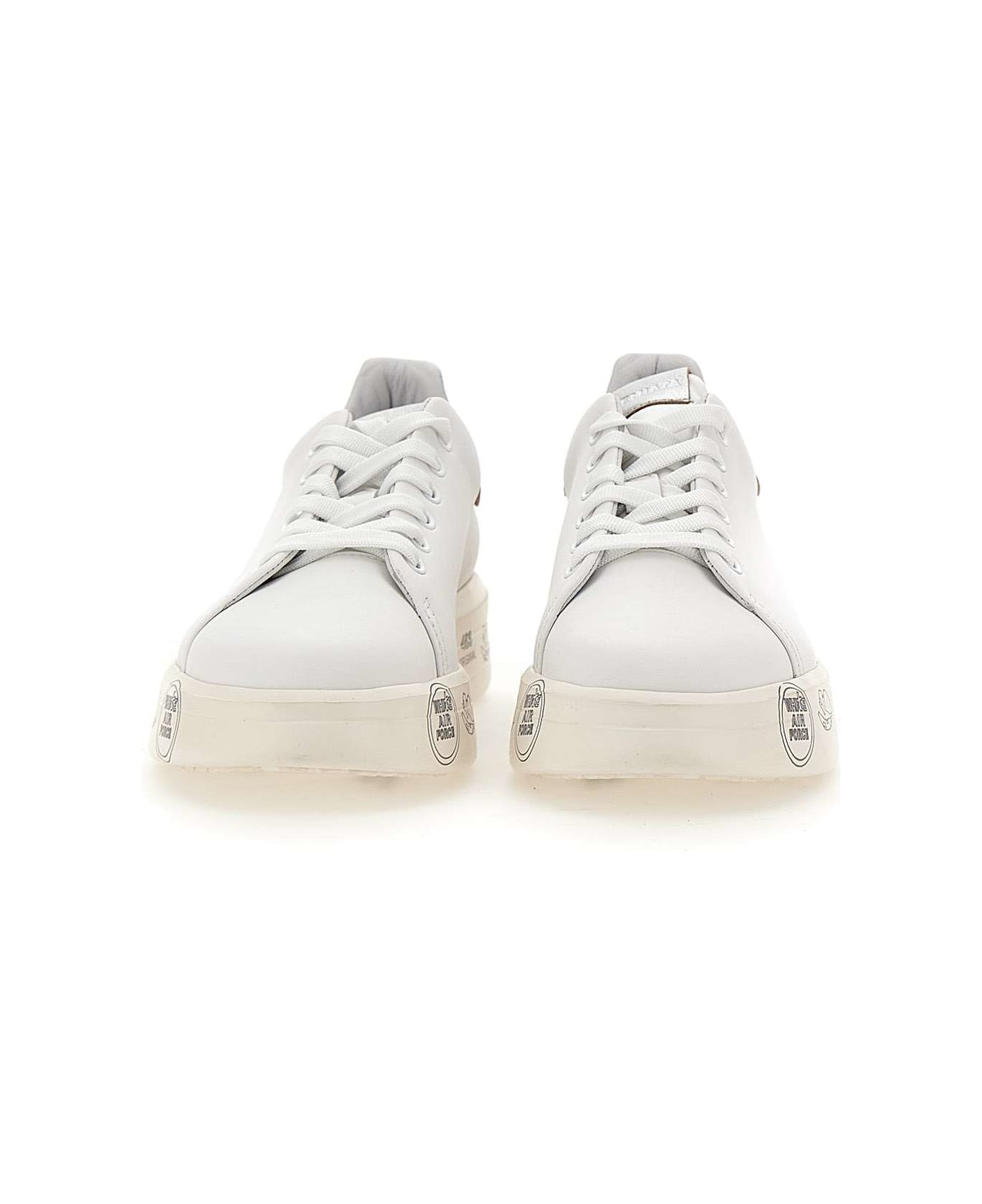 Premiata "belle6823" Leather Sneakers - WHITE