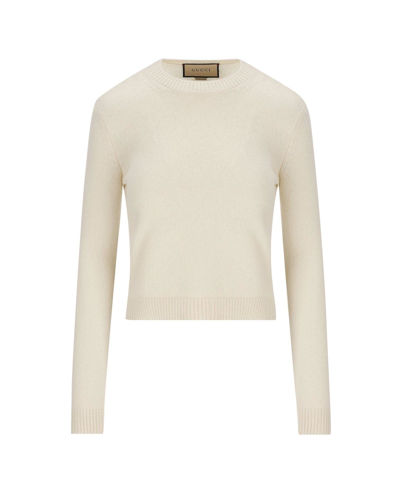 Gucci Long-sleeve Knit Sweater - White