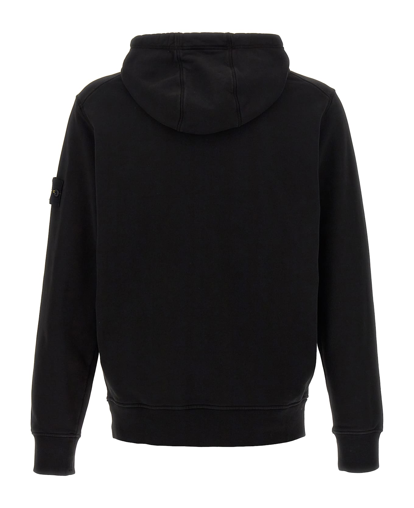 Stone Island Logo Patch Hoodie - Black  