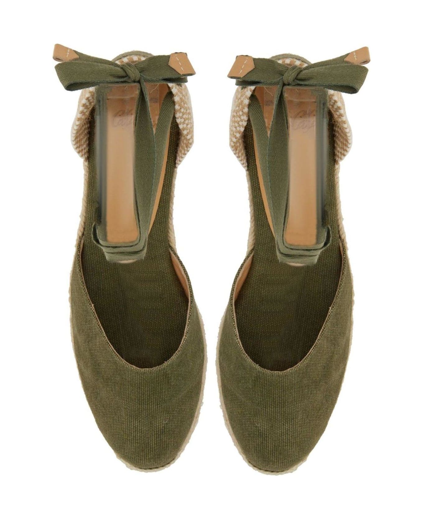 Castañer Carina /3/002 Ankle Strap Wedge Espadrilles - Green