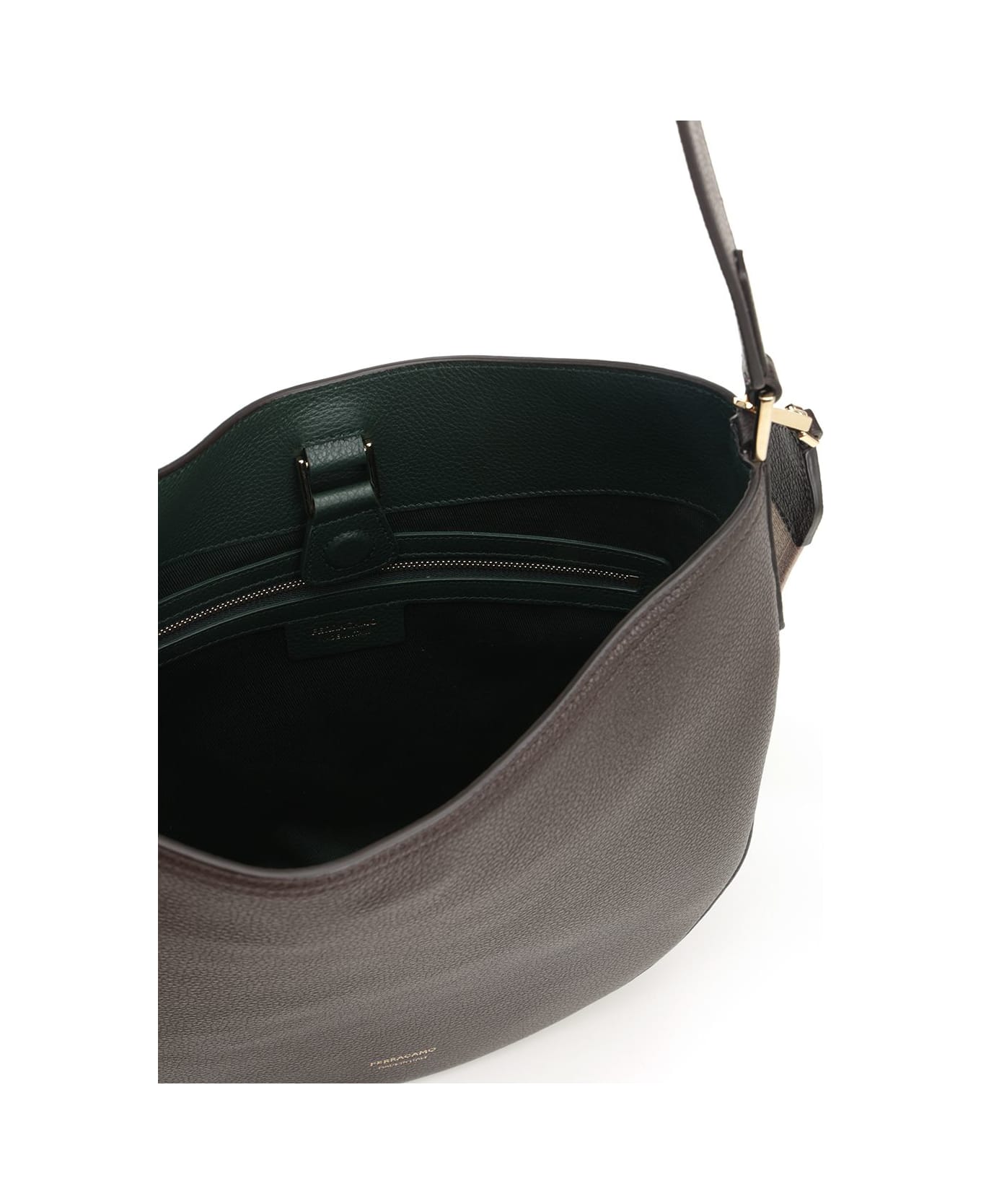 Ferragamo 
north-south
 Hobo Bag - BROWN PATTERNED DARK