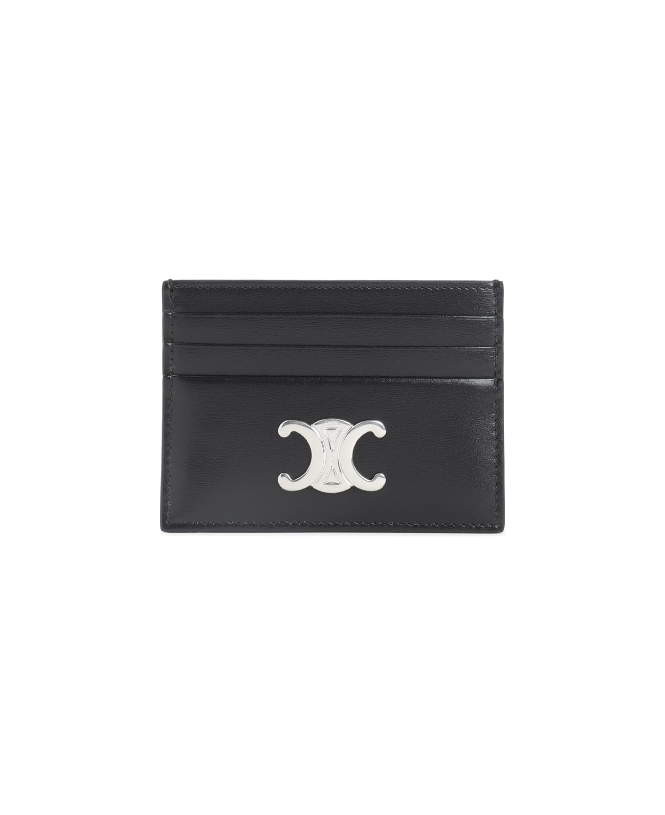 Celine Triomphe Card Holder - Di Black