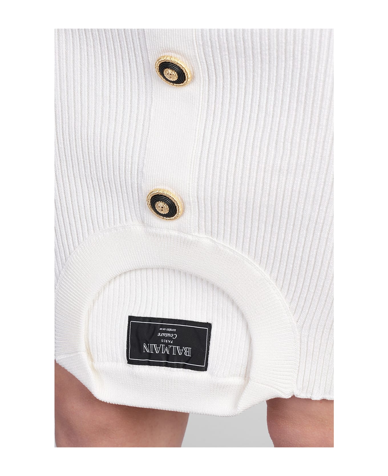 Balmain Skirt In White Viscose - white