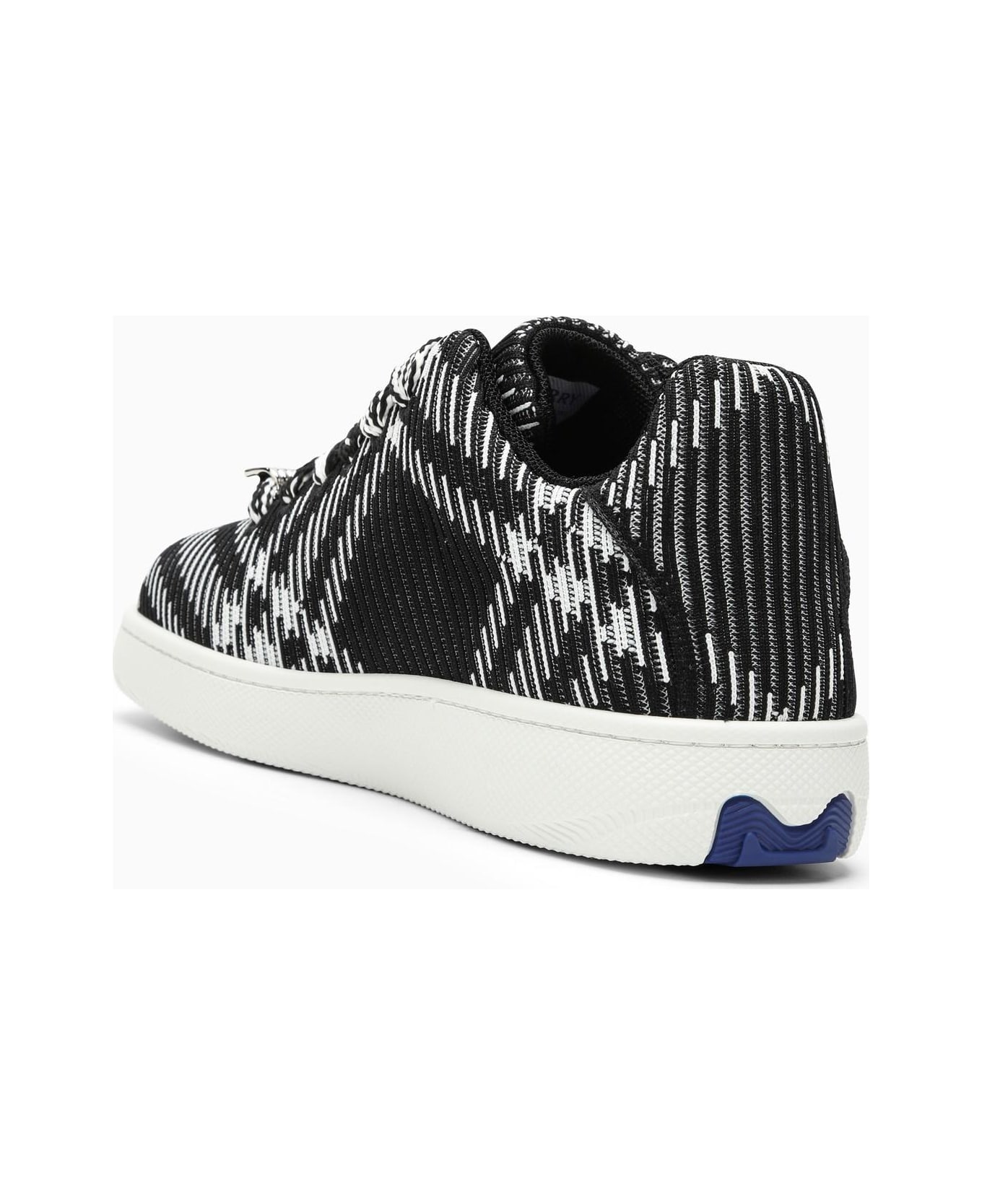 Burberry Black\/white Check Pattern Box Sneaker - BLACK IP CHK