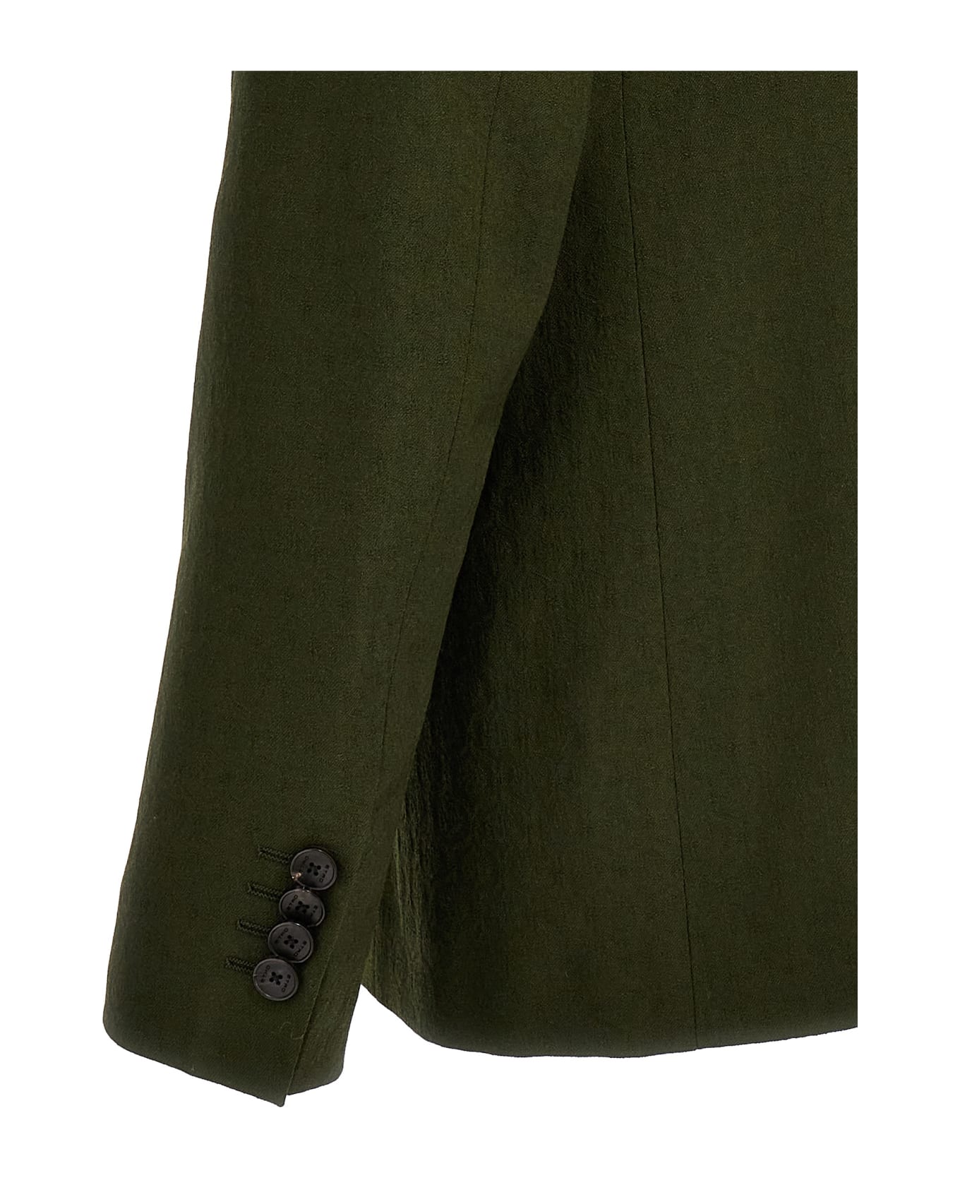Etro Jacquard Wool Blazer Jacket - Green
