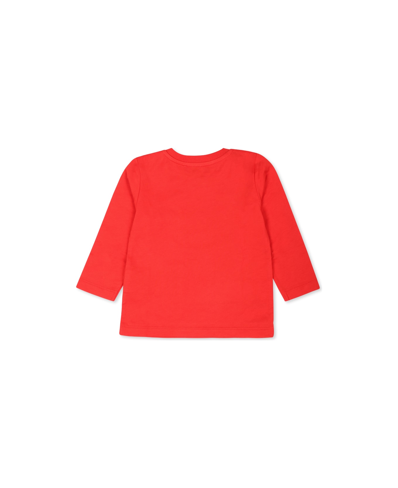 Moschino Red T-shirt For Babykids With Christmas Teddy Bear - Rosso