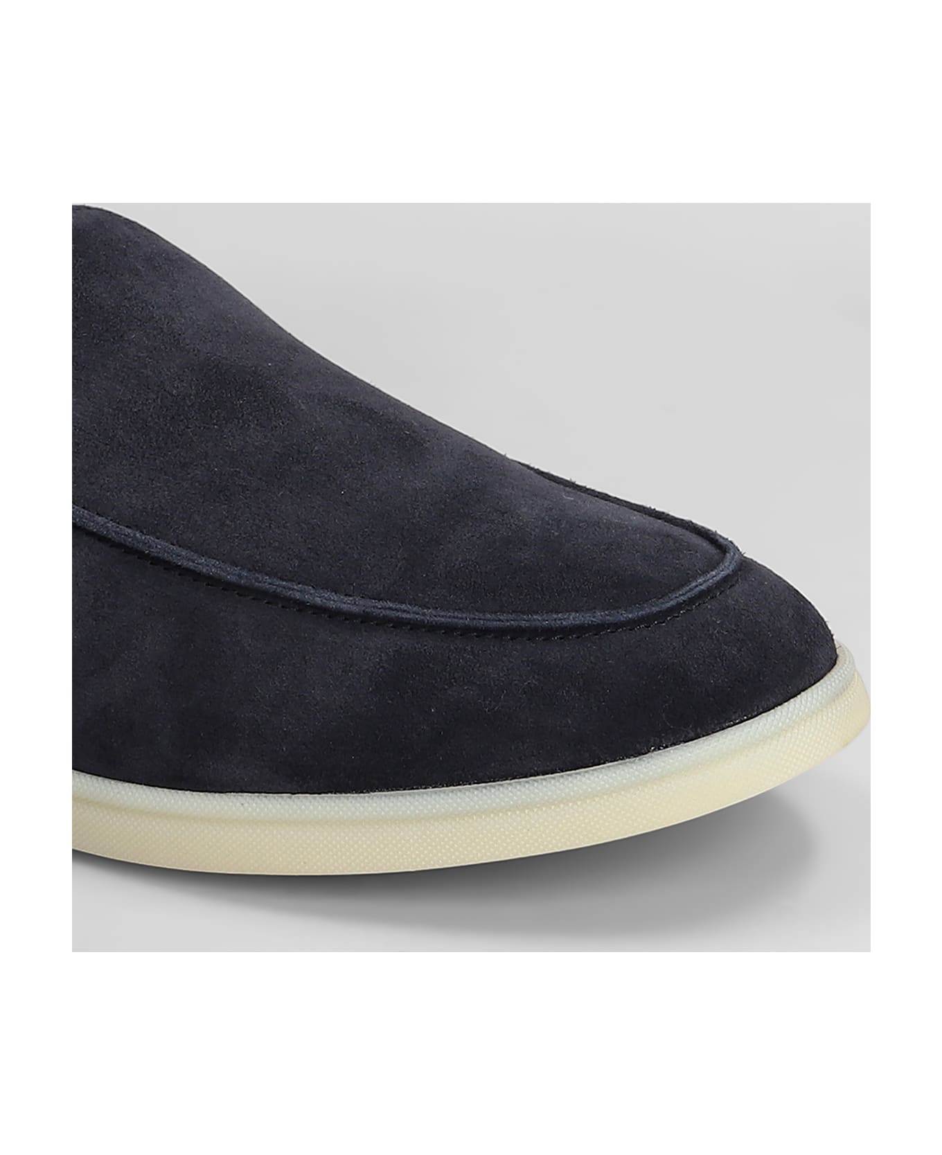 Henderson Baracco Loafers In Blue Suede - blue