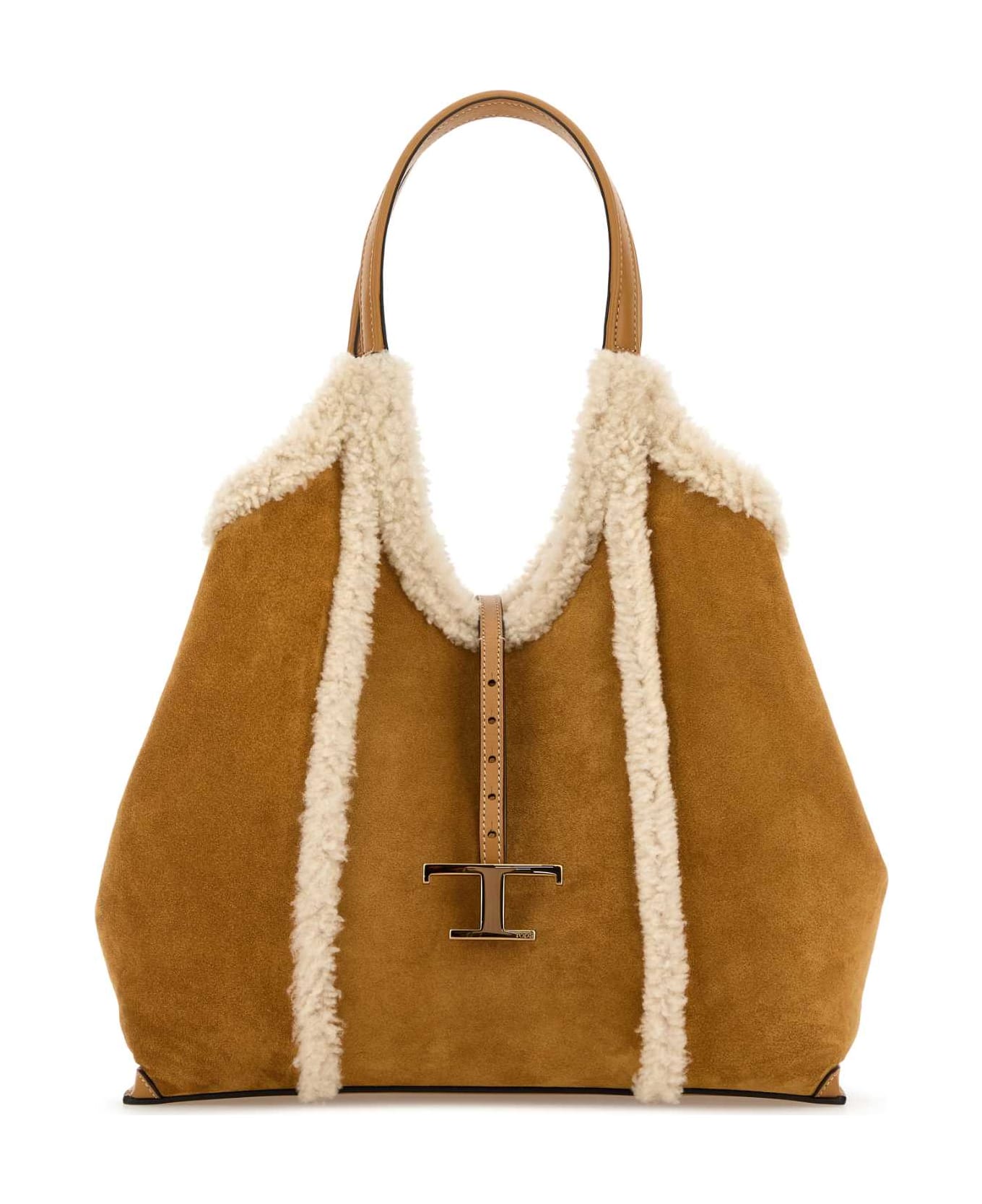 Tod's Ochre Suede Shopping Bag - 4L56