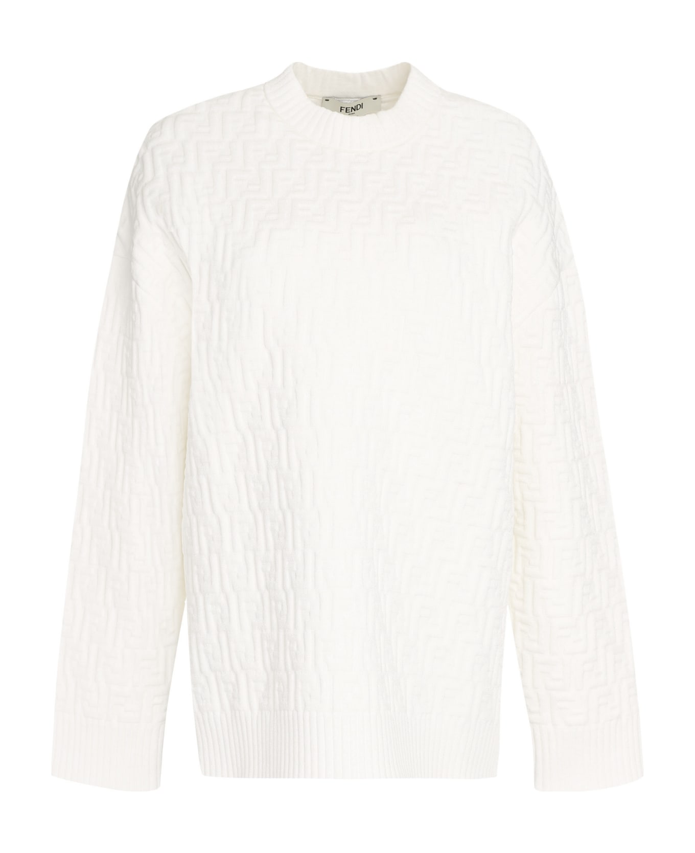 Fendi Ff Motif Sweater - panna