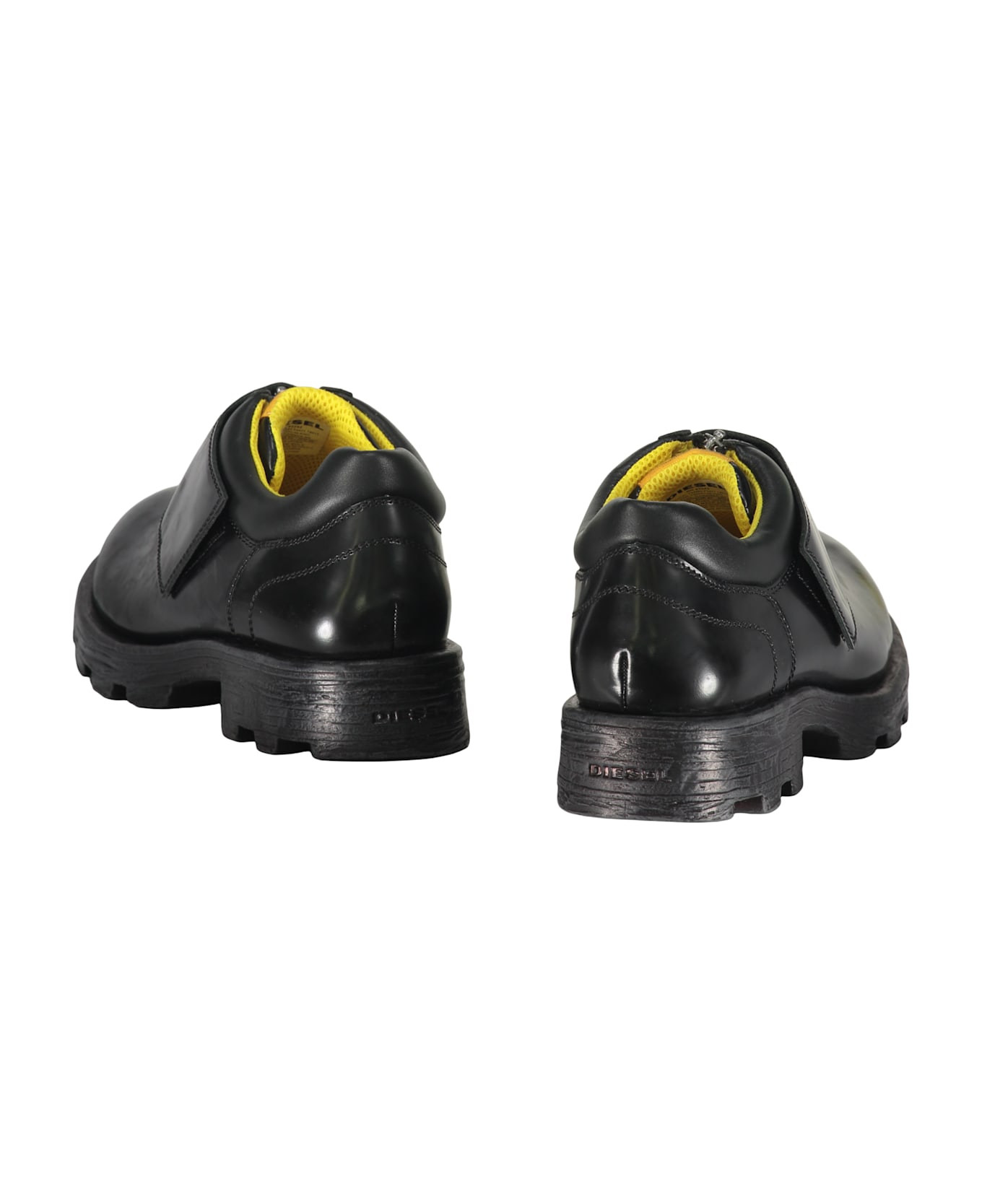 Diesel Monk Strap In Leather - black