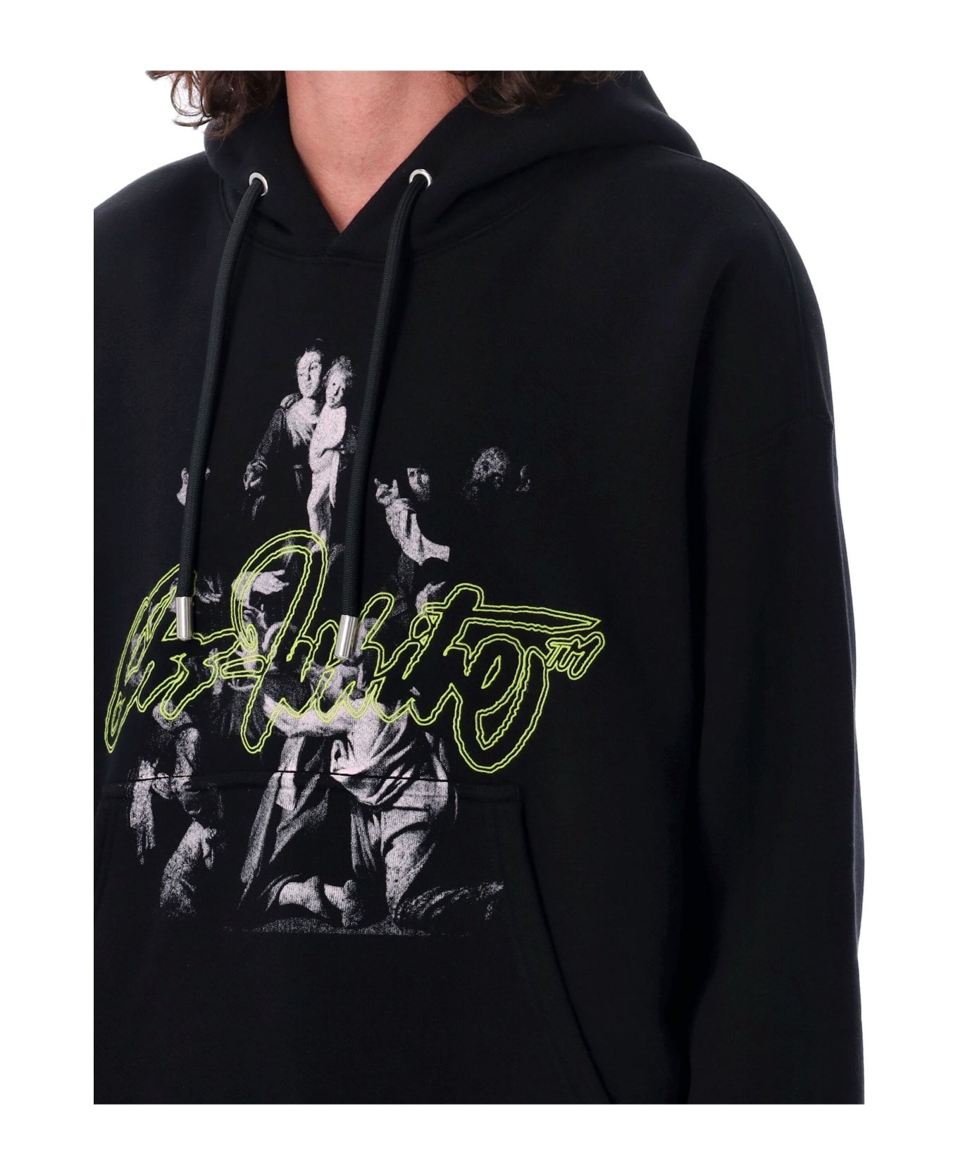 Off-White Script Mary Skate Hoodie - BLACK MULTI