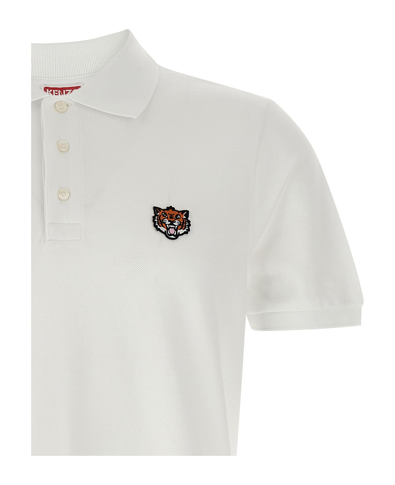 Kenzo 
kenzo Happy Tiger
 Polo Shirt - White