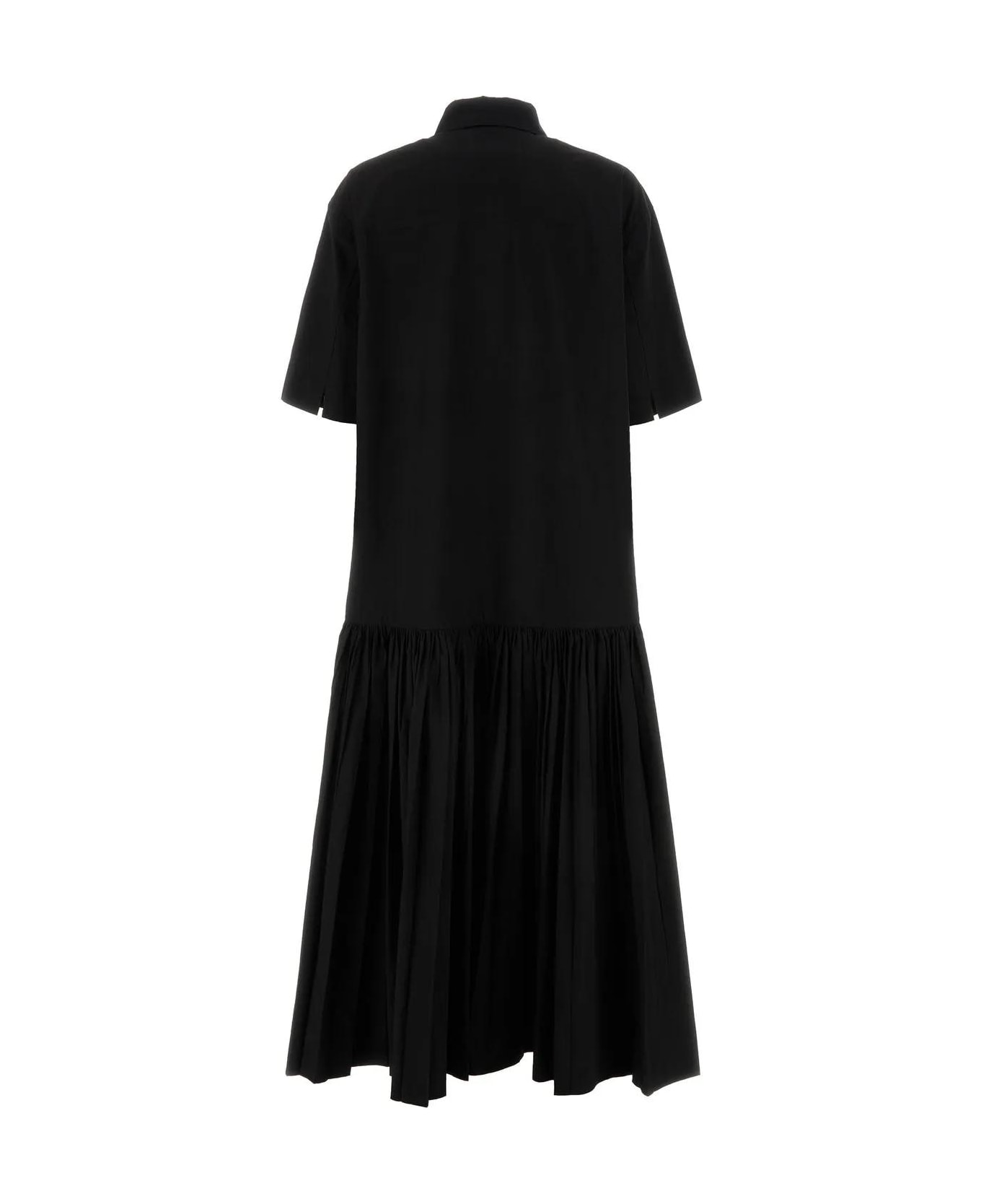 Jil Sander Black Poplin Shirt Dress - Black