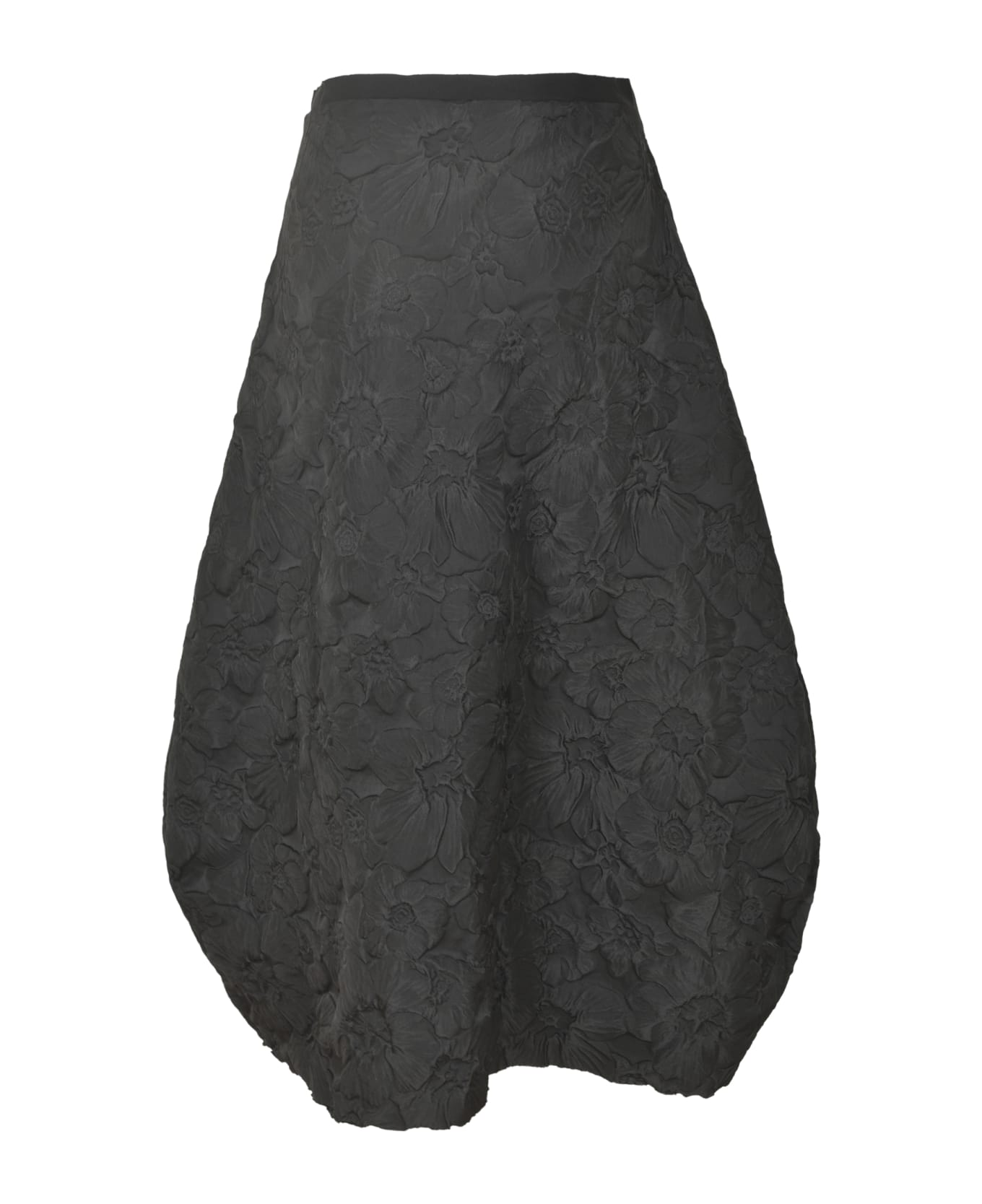 Marc Le Bihan Floral Embossed Skirt - Black