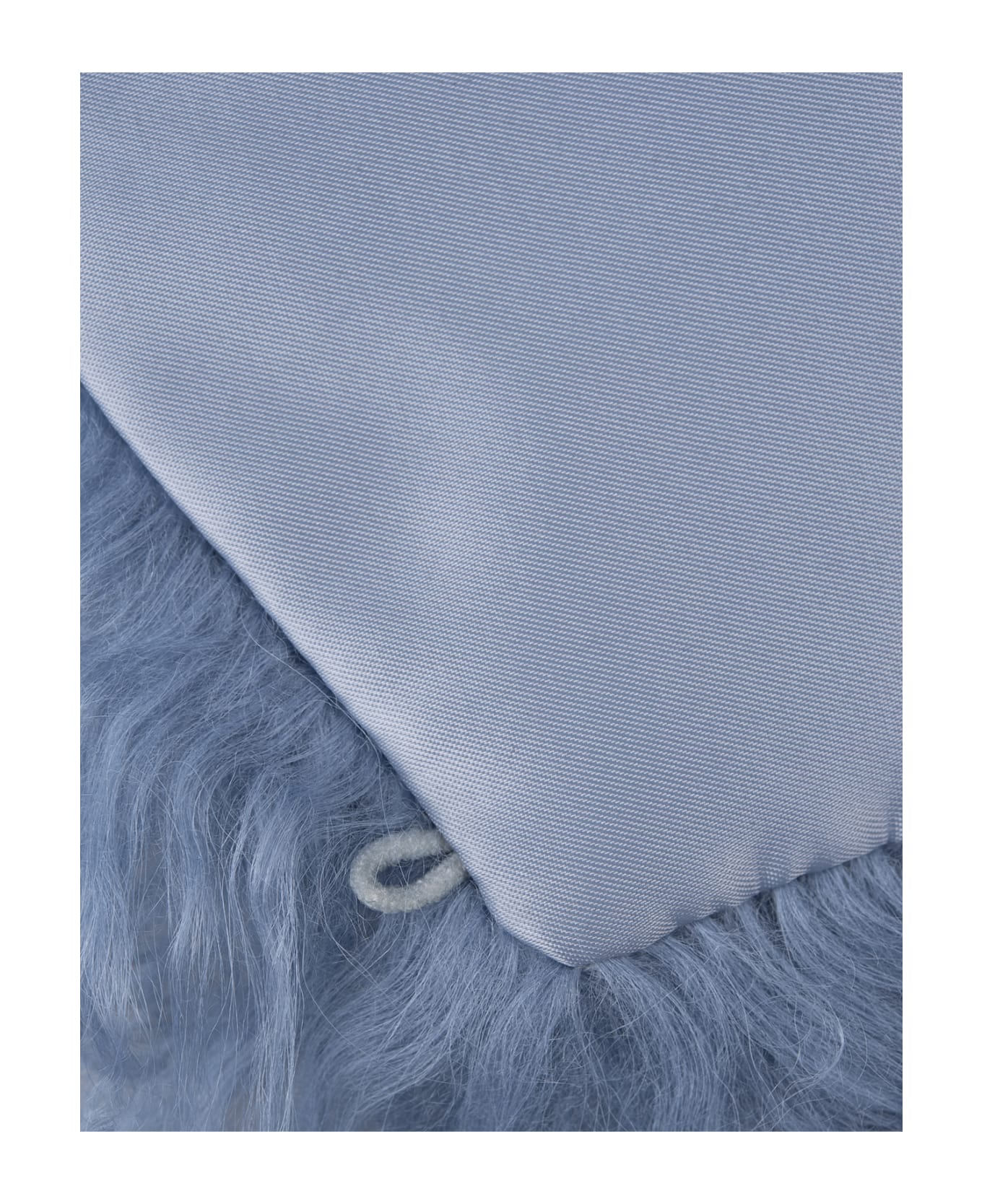 Parosh Light Blue Shearling Collar - Blue