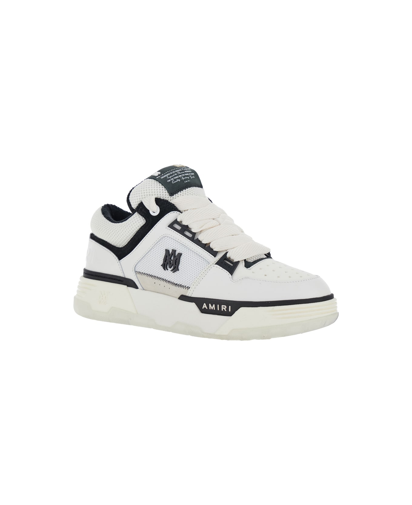 AMIRI AWFOSR1080WHITEBLACK 関税送料込 AMIRI White And Black Chunky Sneakers With Logo Detail In
