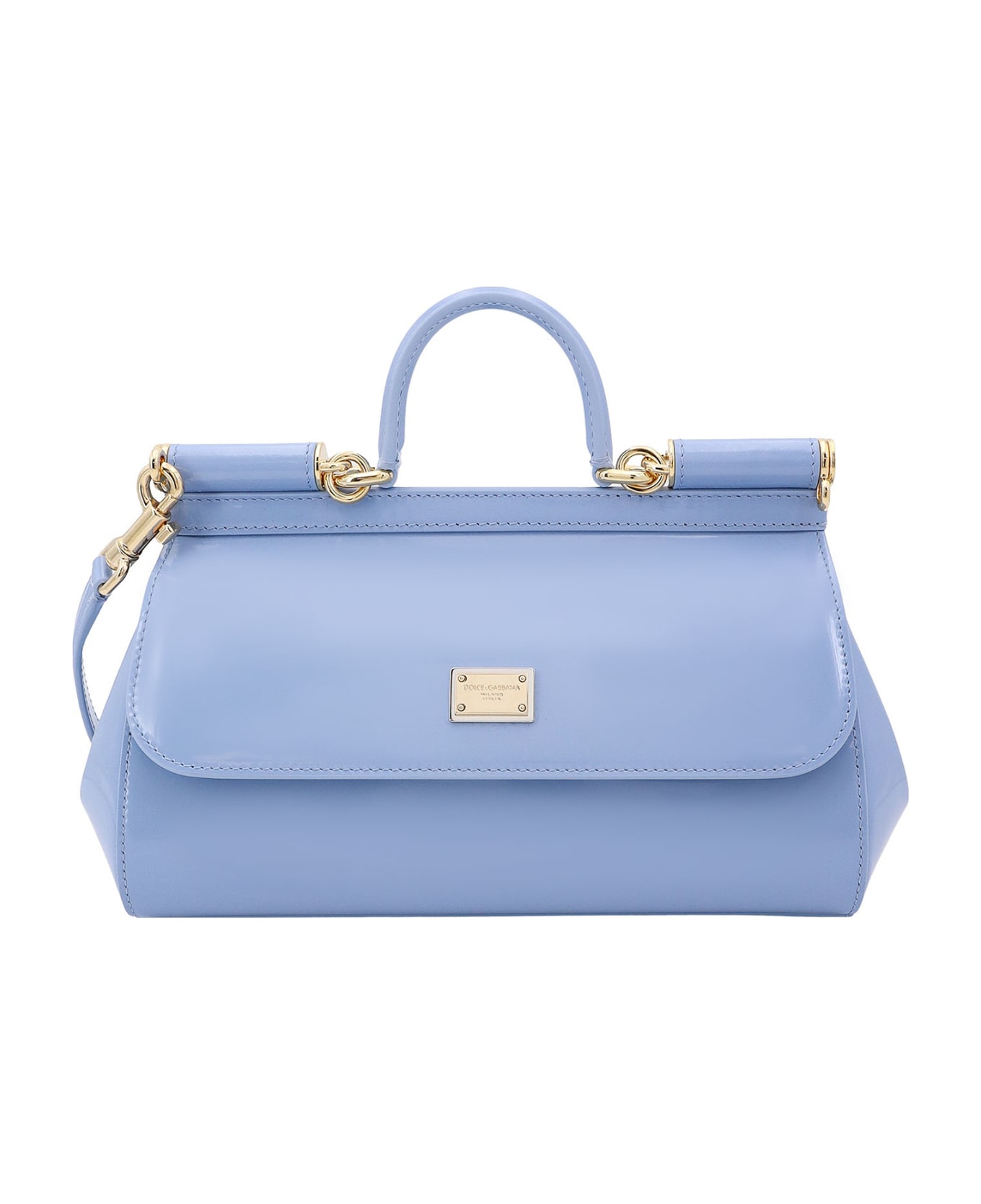 Dolce & Gabbana Sicily Elongated Medium Handbag - Blue