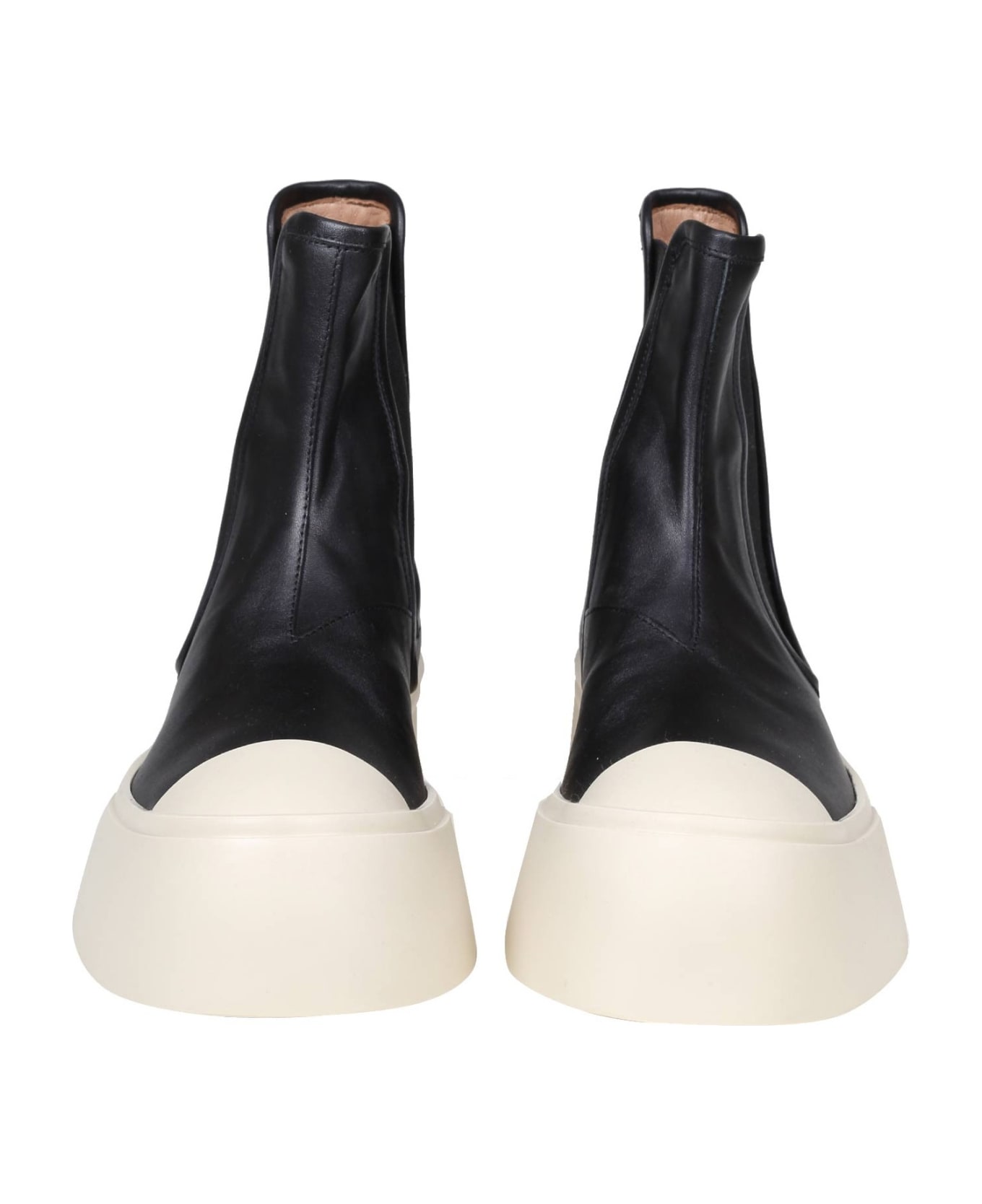 Marni Chelsea Ankle Boots In Black Nappa - Nero