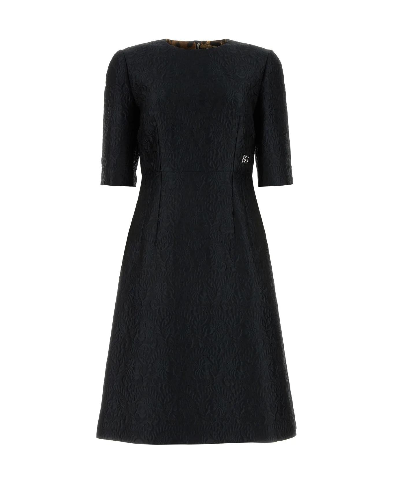 Dolce & Gabbana Jacquard Dress - Nero ワンピース＆ドレス