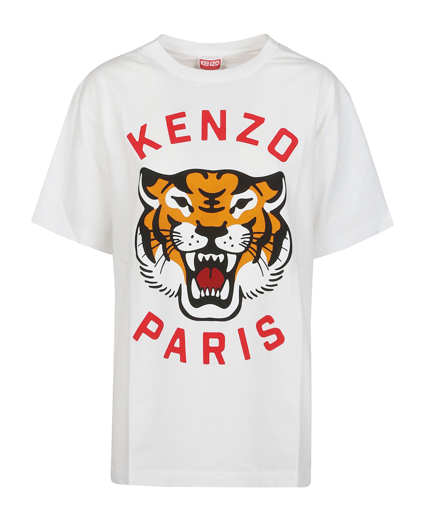 Kenzo Lucky Tiger Oversize T-shirt - Blanc Casse
