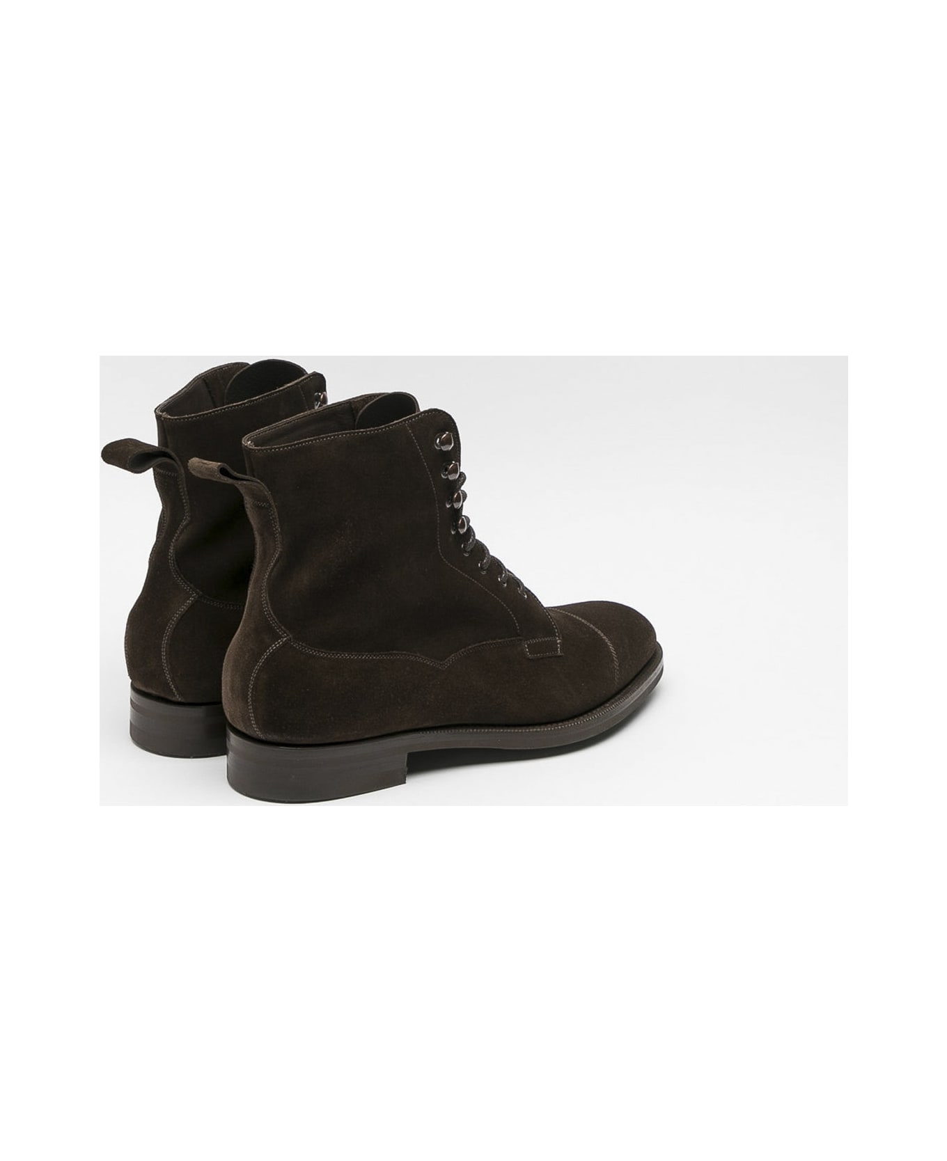 Edward Green Galway Mocca Suede Derby Boot - Marrone ブーツ