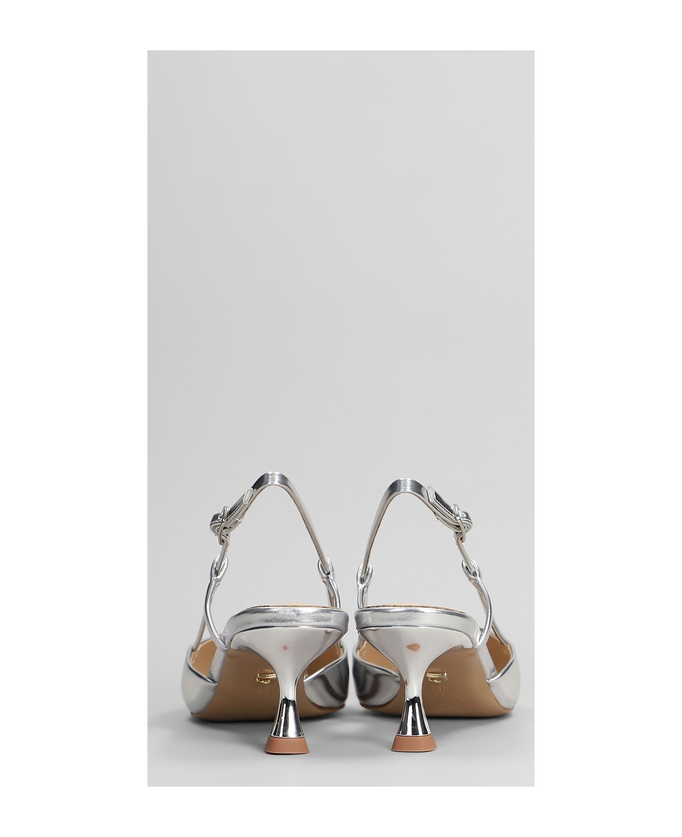 Lola Cruz Carmen Pump 55 Pumps In Silver Leather - silver