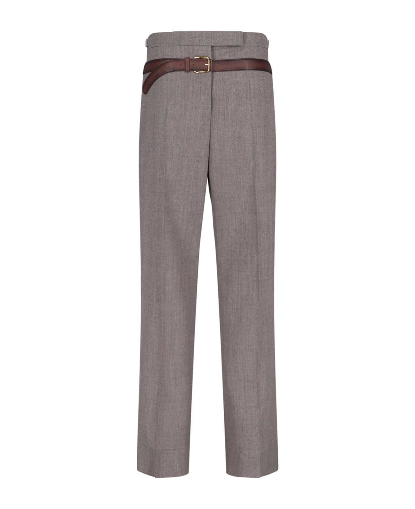 Prada Trompe-l
 Il Belted Pants - Brown
